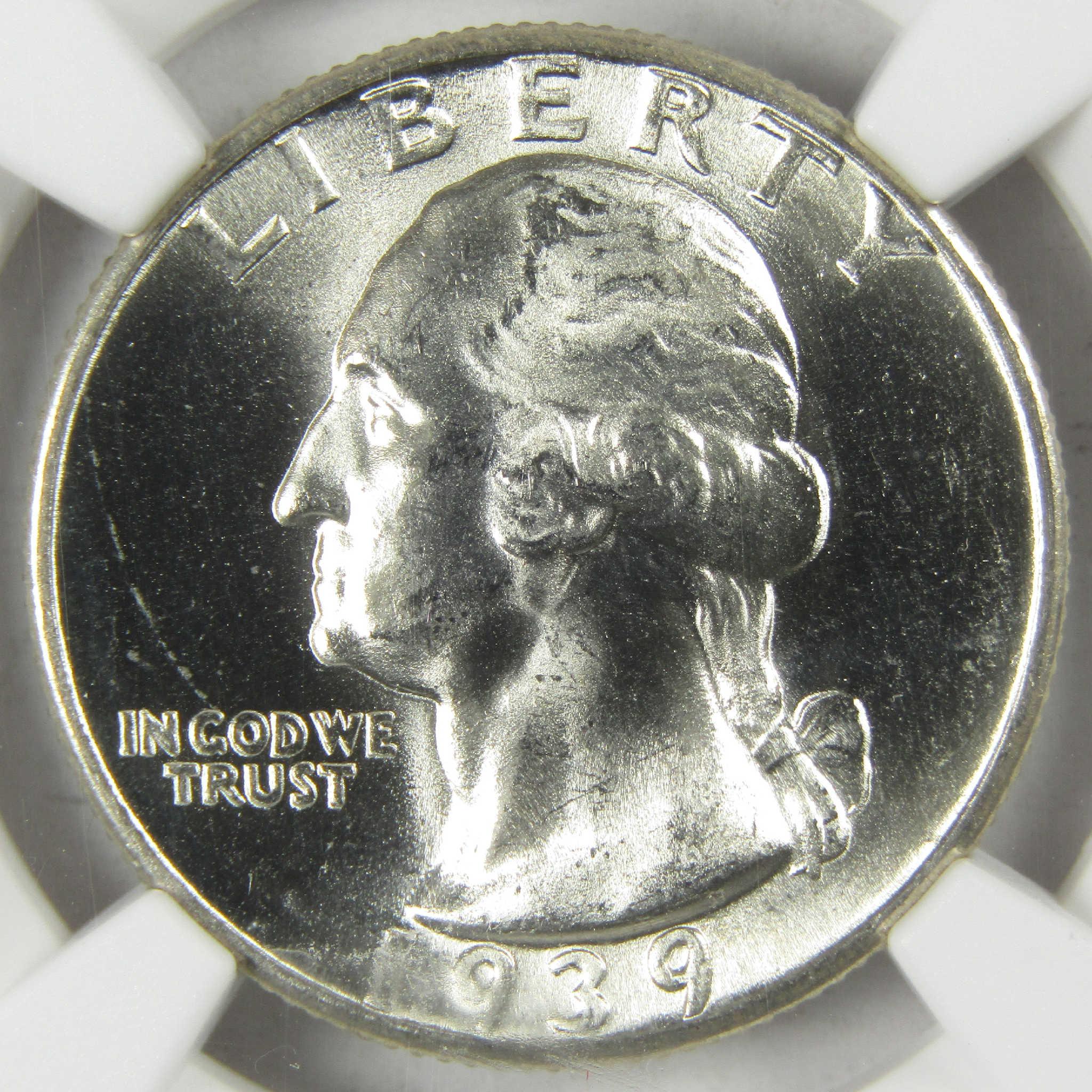 1939 Washington Silver Quarter MS 66 NGC Uncirculated 25c Coin
