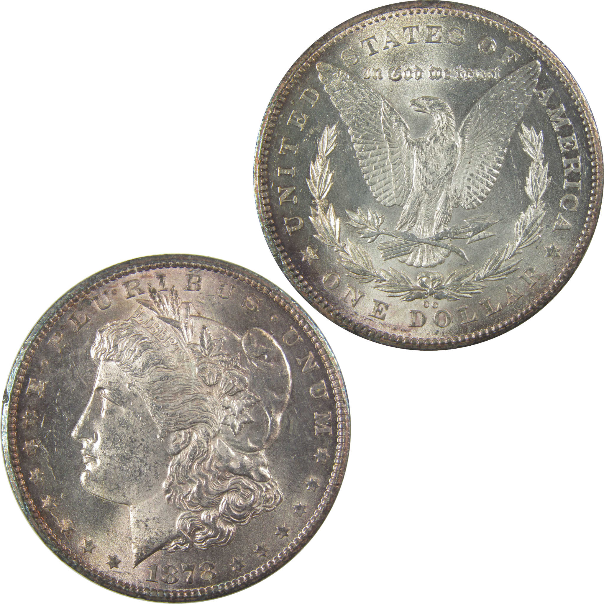 1878 CC Morgan Dollar BU Choice Uncirculated Silver Toned SKU:I19631