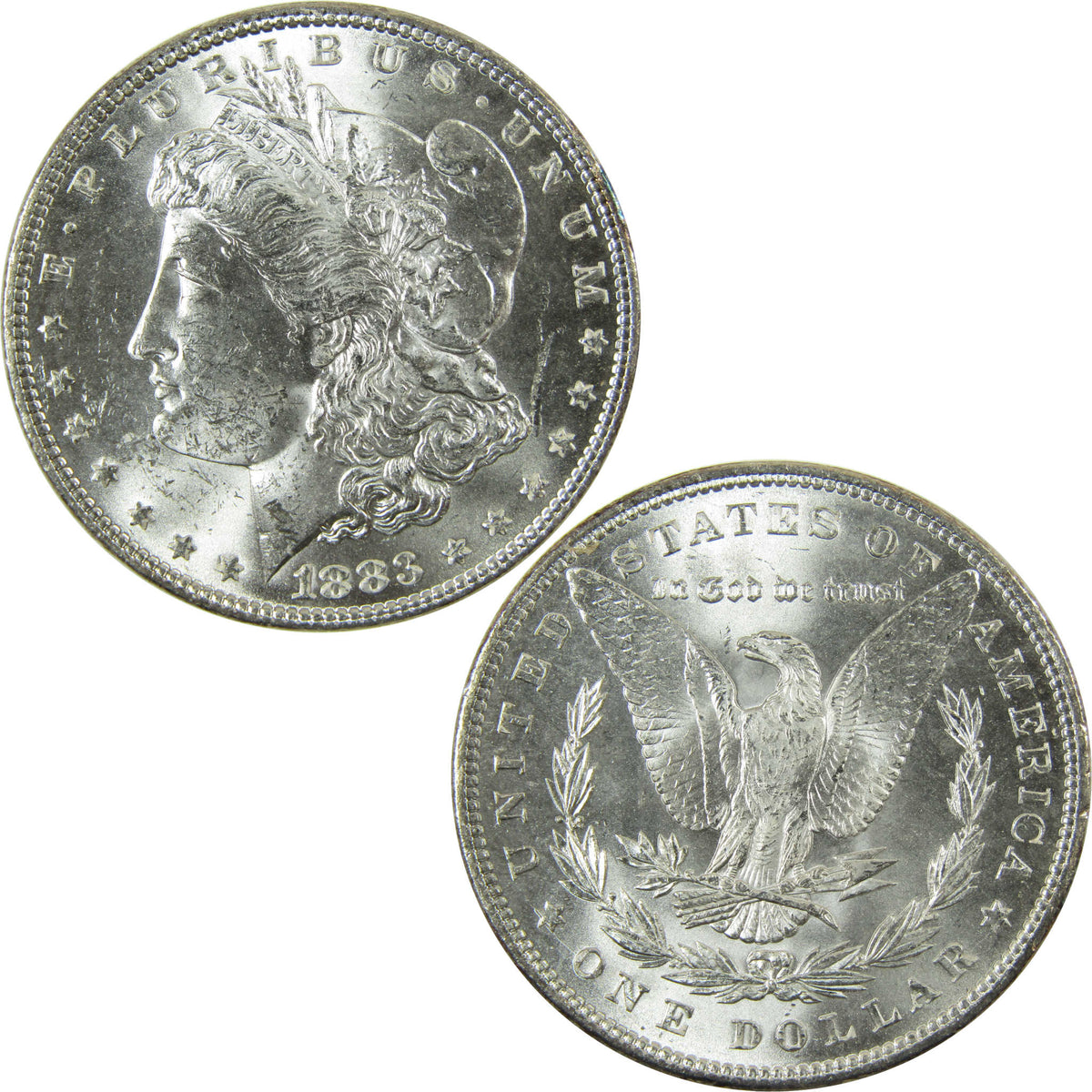 1883 Morgan Silver Dollar Uncirculated Mint State $1 Coin SKU:CP1722 - Morgan coin - Morgan silver dollar - Morgan silver dollar for sale - Profile Coins & Collectibles