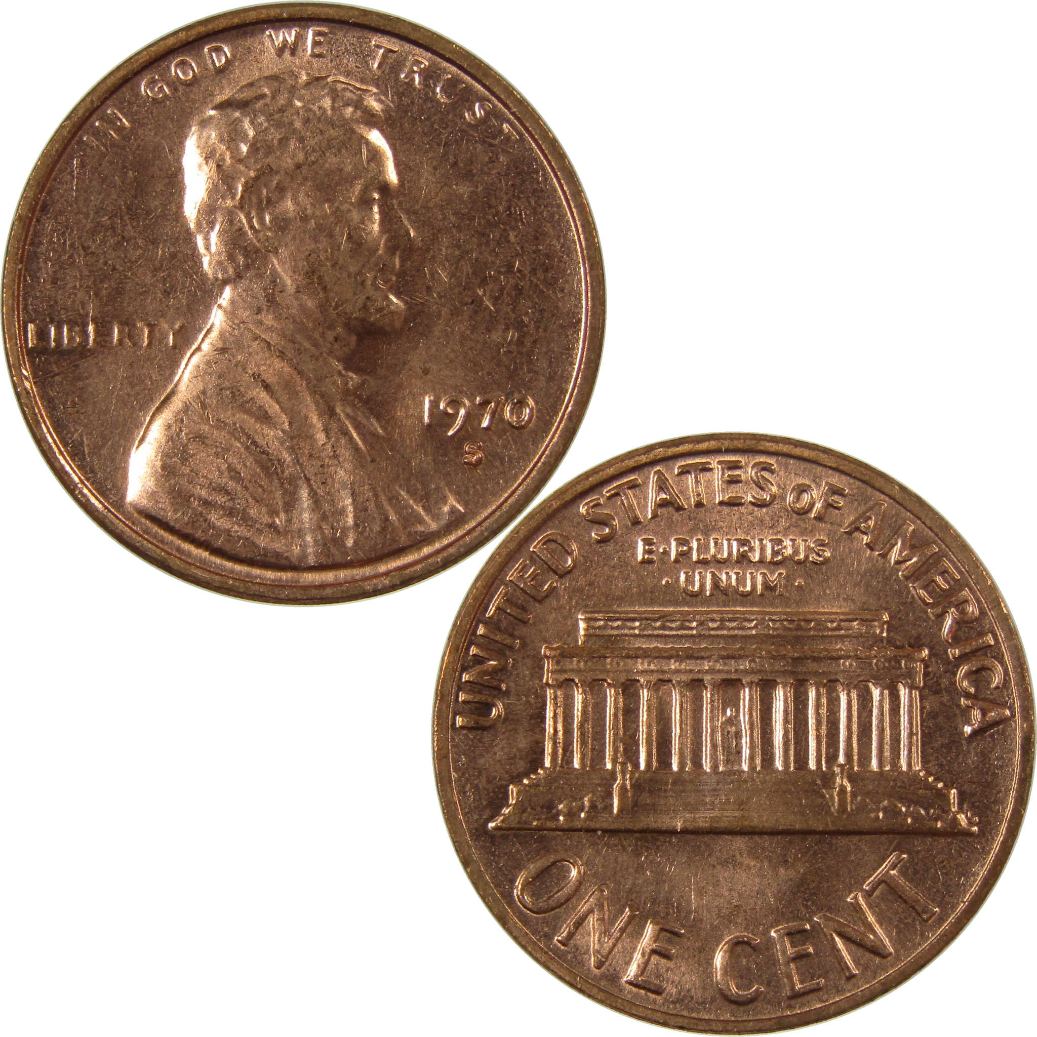 1970 S Small Date Lincoln Memorial Cent Uncirculated SKU:I27840