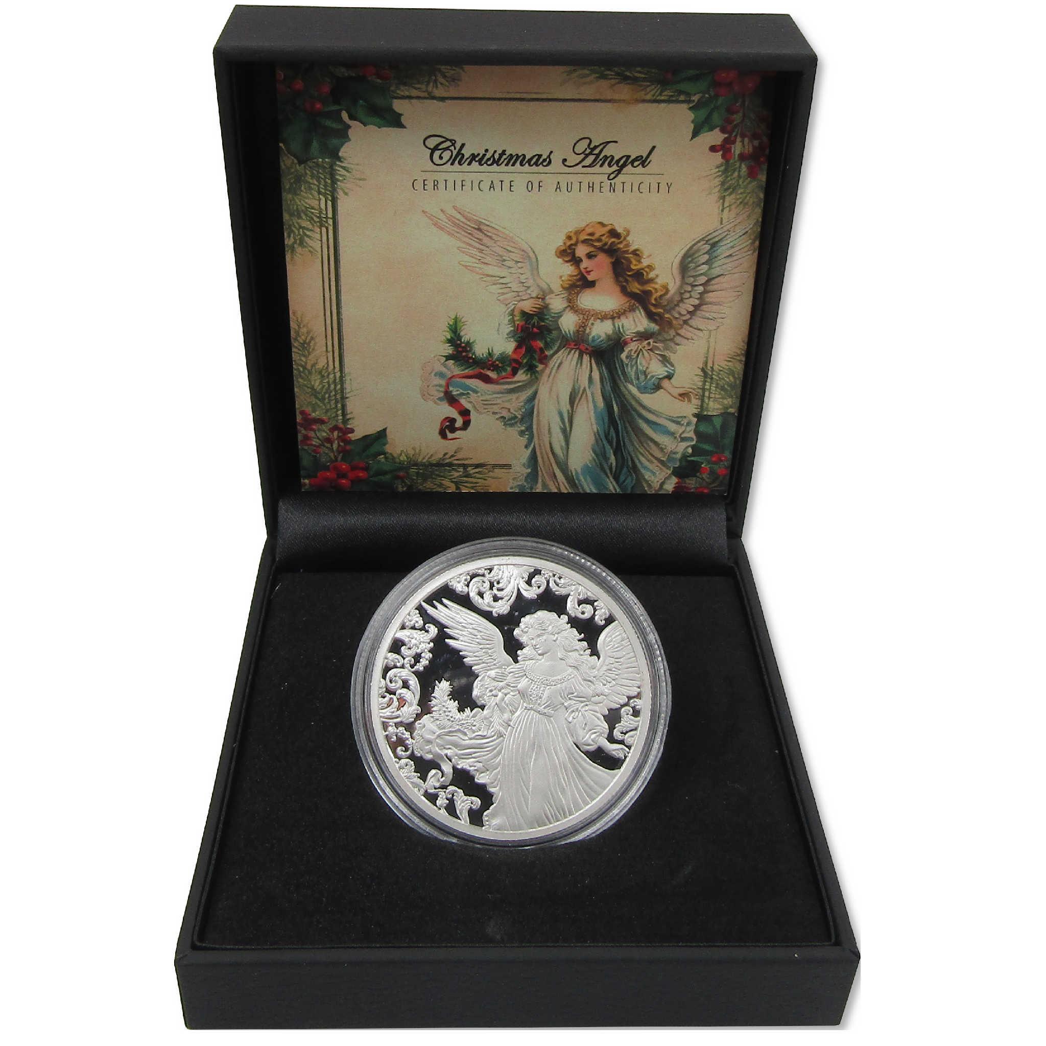 Christmas Angel 1 oz .999 Silver Proof-Like $2 Coin 2024 Fiji COA