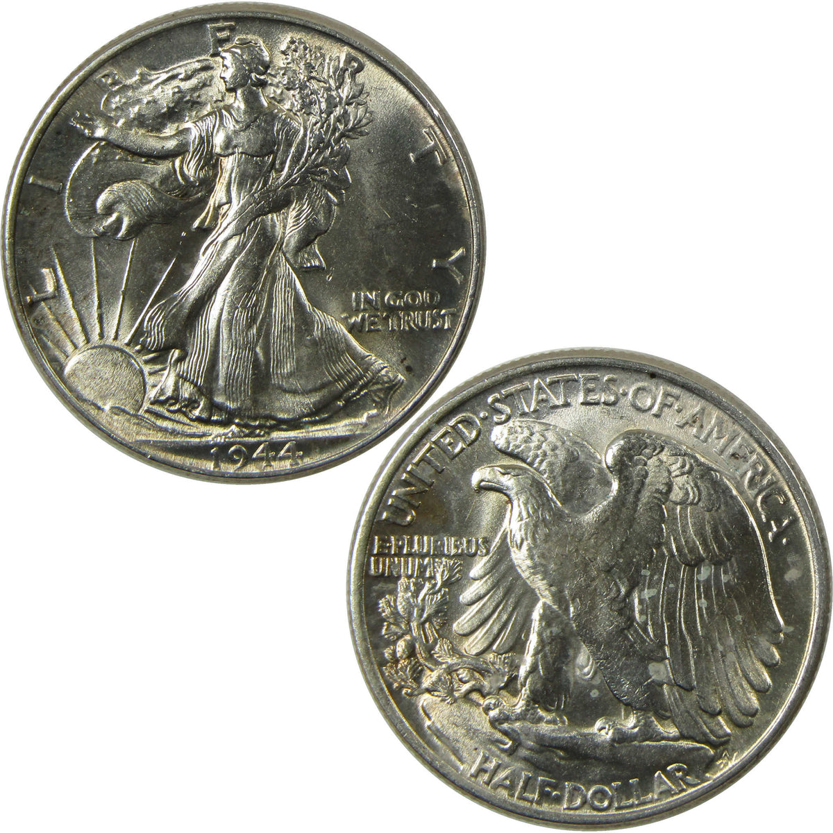 1944 Liberty Walking Silver 50c CH AU Choice About Uncirculated