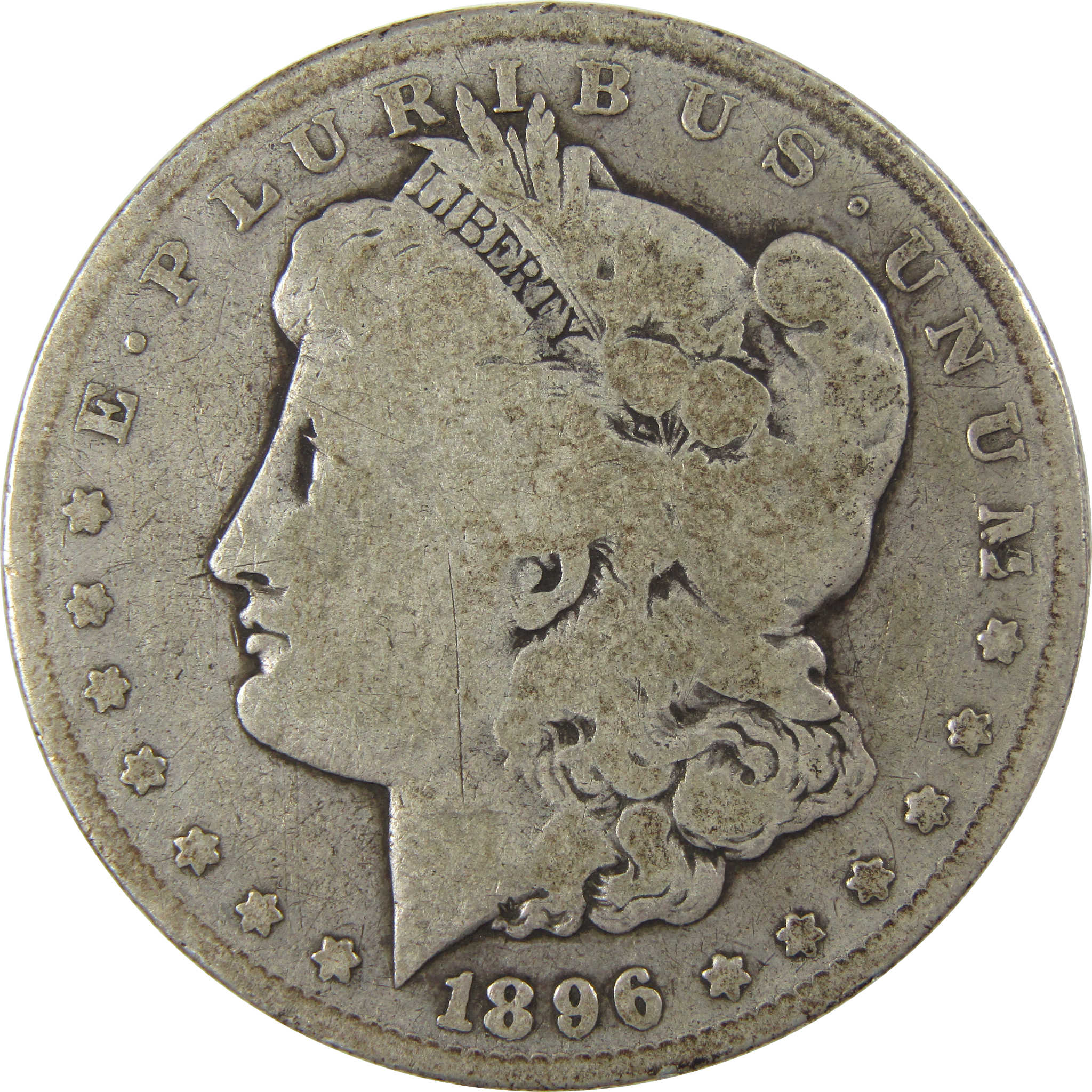 1896 S Morgan Dollar VG Very Good Silver $1 Coin SKU:I23451