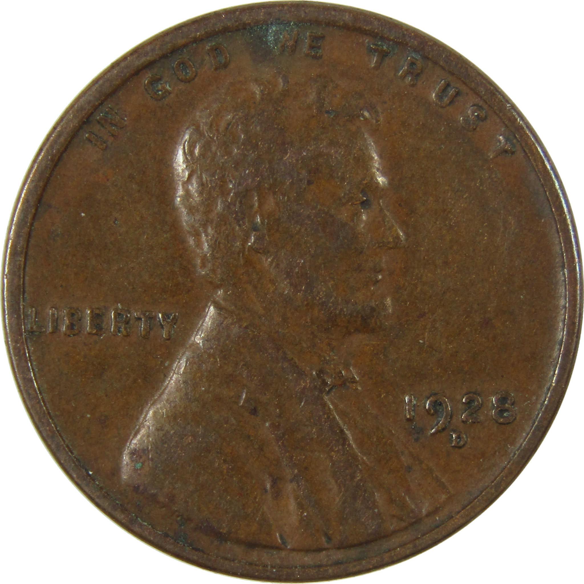 1928 D Lincoln Wheat Cent VF Very Fine Penny 1c Coin SKU:I27627