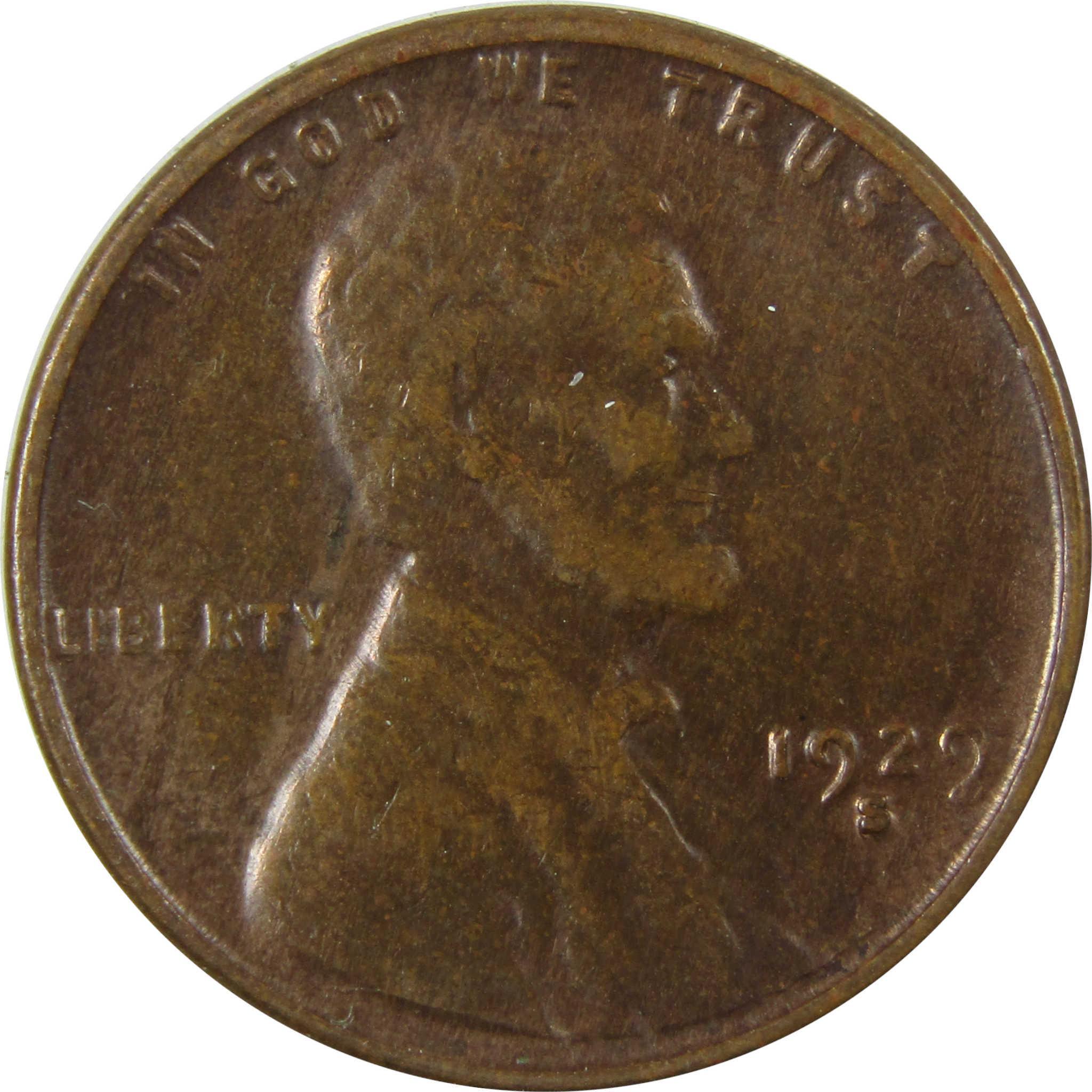 1929 S Lincoln Wheat Cent XF EF Extremely Fine Penny SKU:I26099