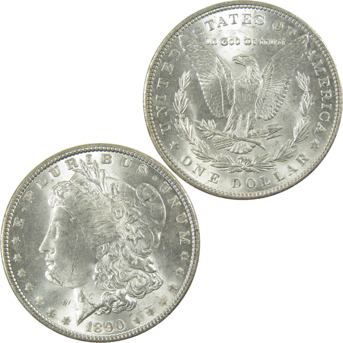 1890 Morgan Silver Dollar Uncirculated Mint State $1 Coin SKU:CP1788