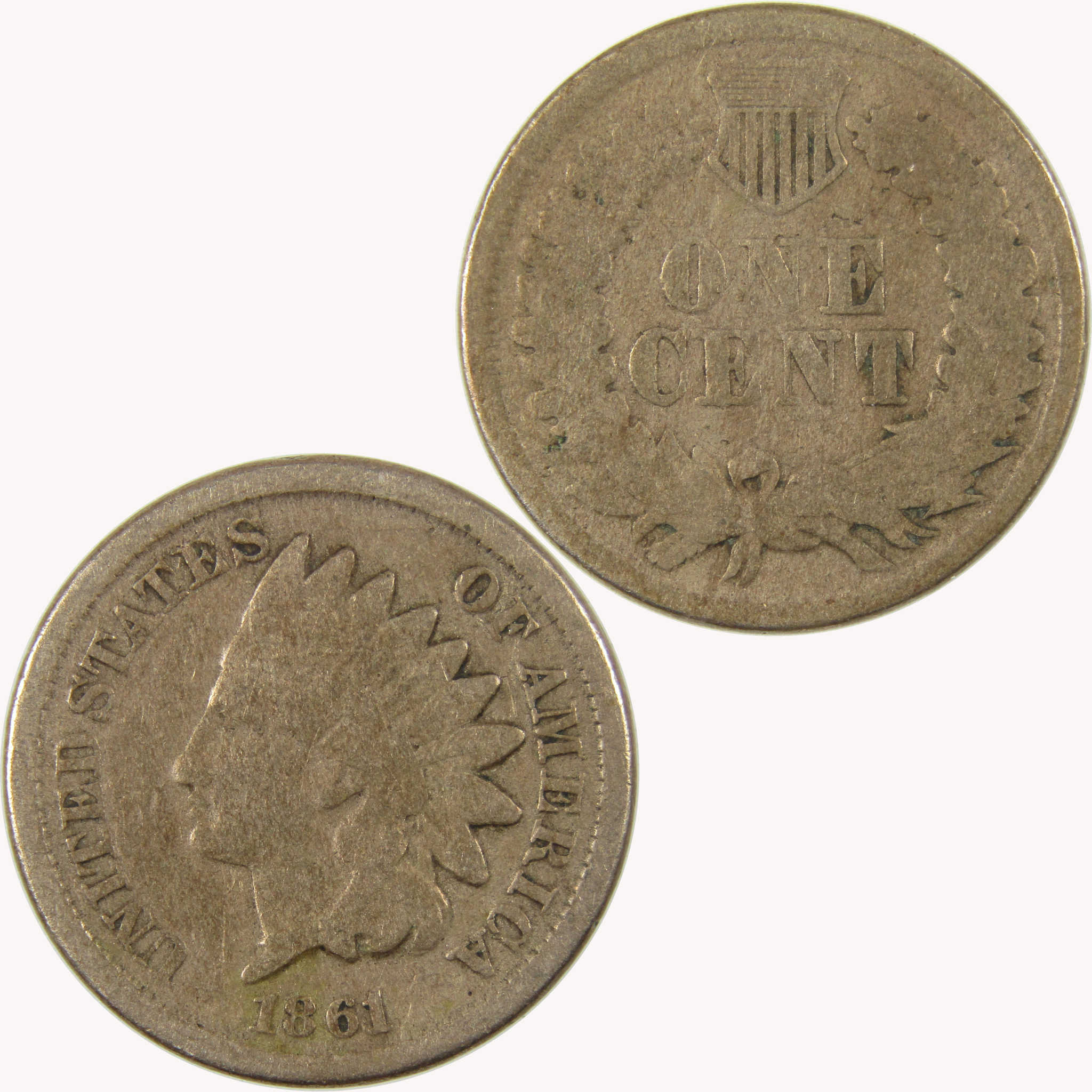 1861 Indian Head Cent G Good Penny 1c Coin SKU:CP1080