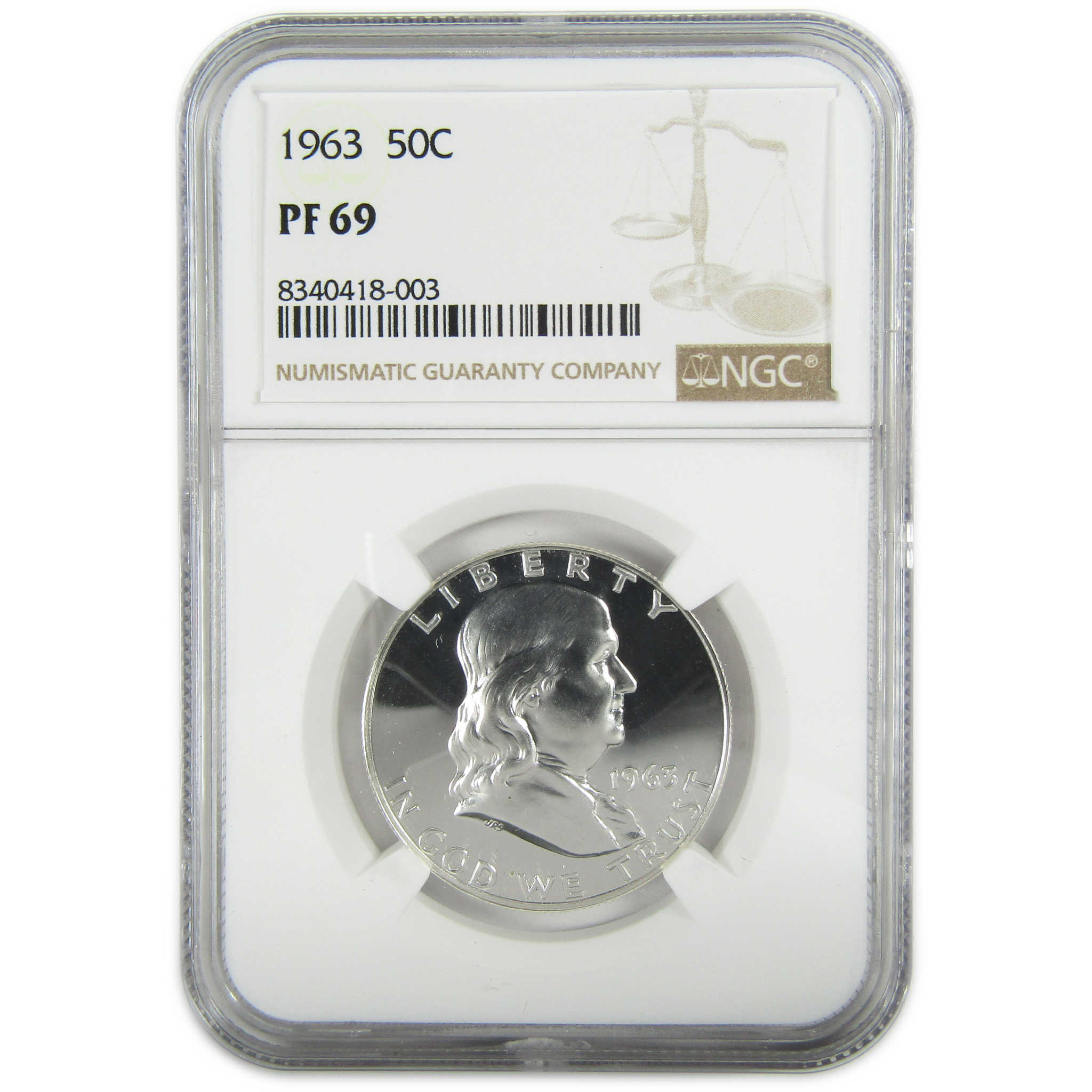 1963 Franklin Silver Half Dollar PF 69 NGC Proof 50c Coin SKU:I27385