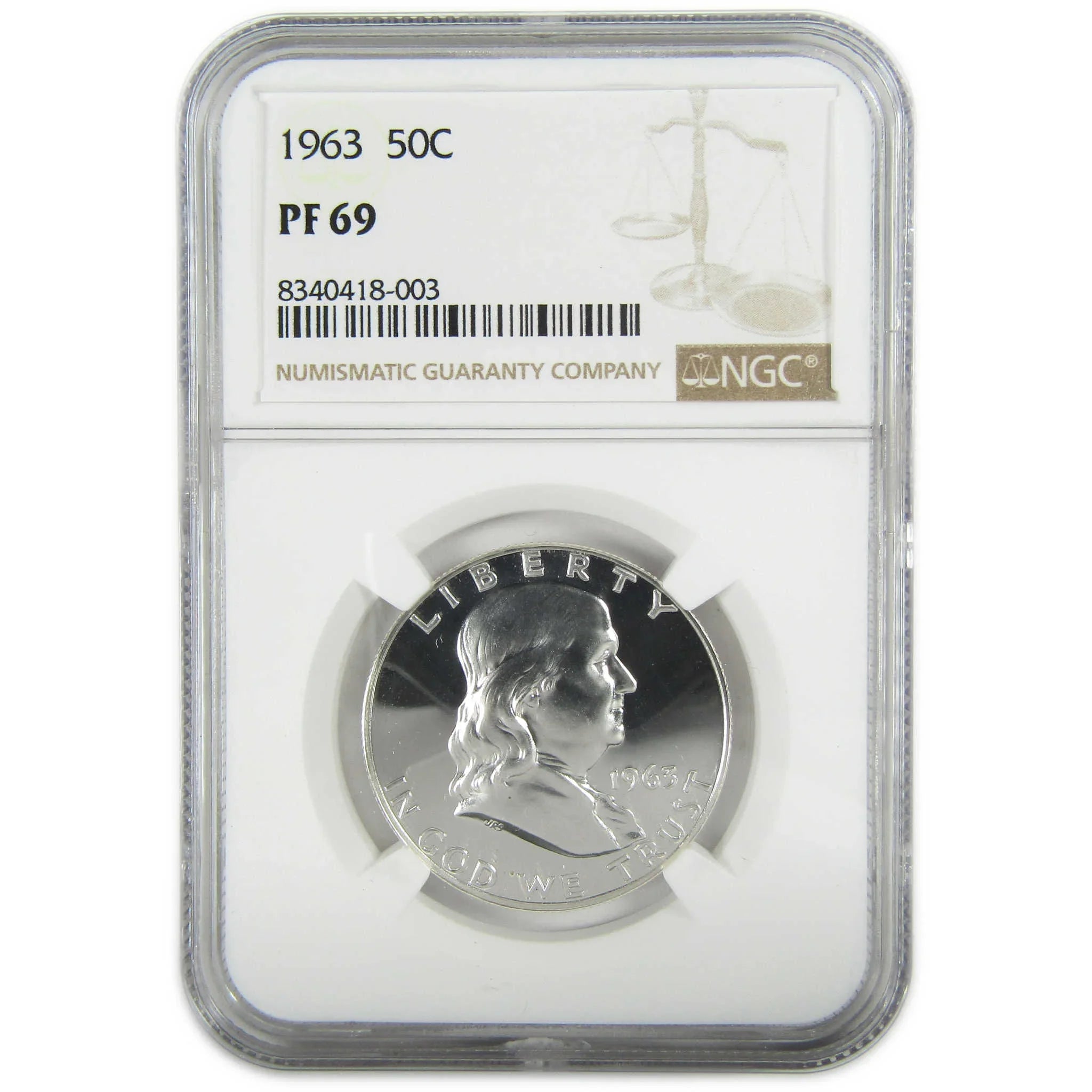 1963 Franklin Silver Half Dollar PF 69 NGC Proof 50c Coin SKU:I27385