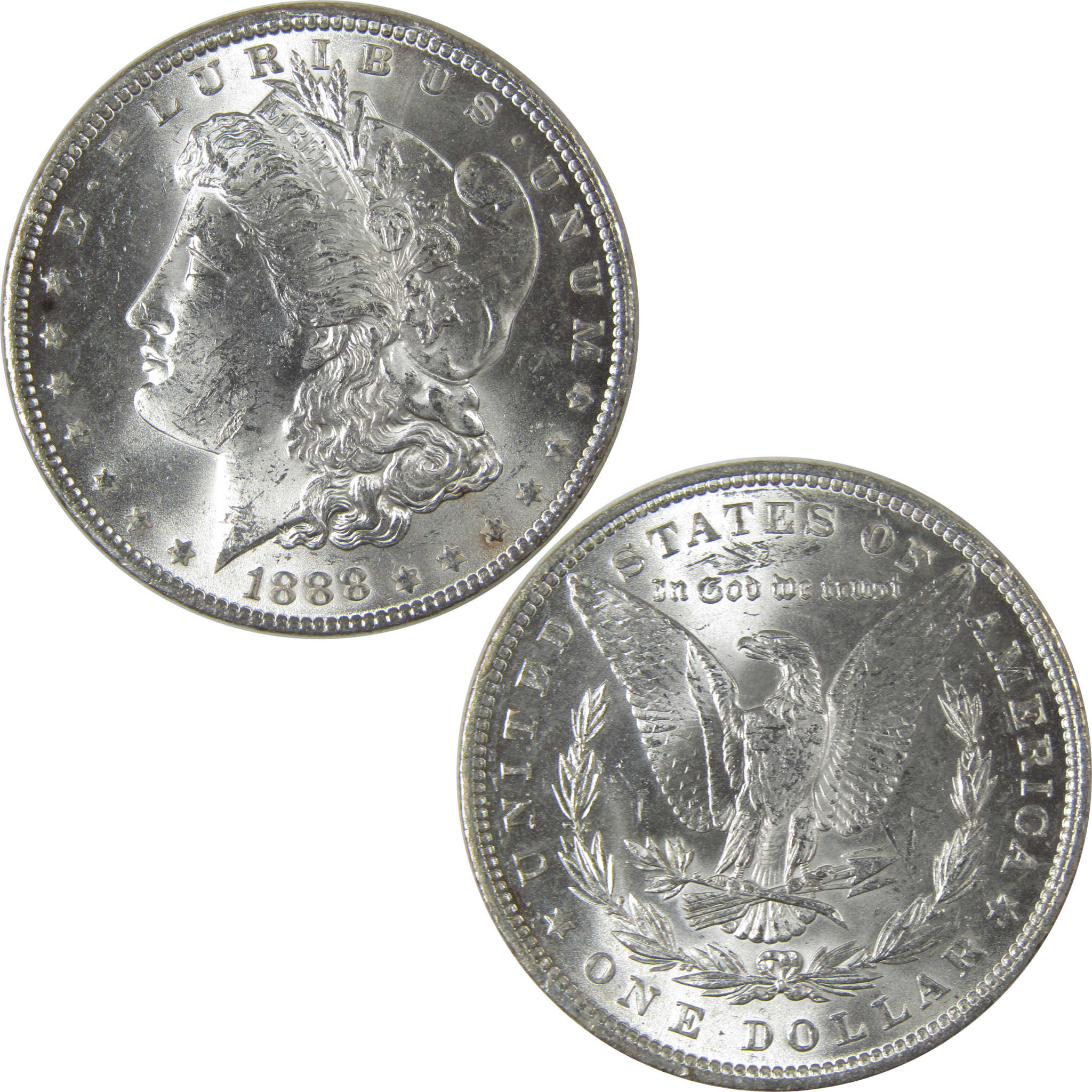 1888 Morgan Dollar Uncirculated Silver $1 Coin SKU:I22712 - Morgan coin - Morgan silver dollar - Morgan silver dollar for sale - Profile Coins & Collectibles