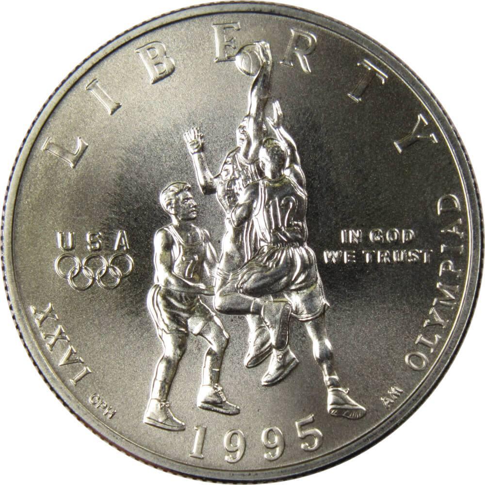 1995 S Atlanta Olympic Games Basketball Commemorative 50c Uncirculated