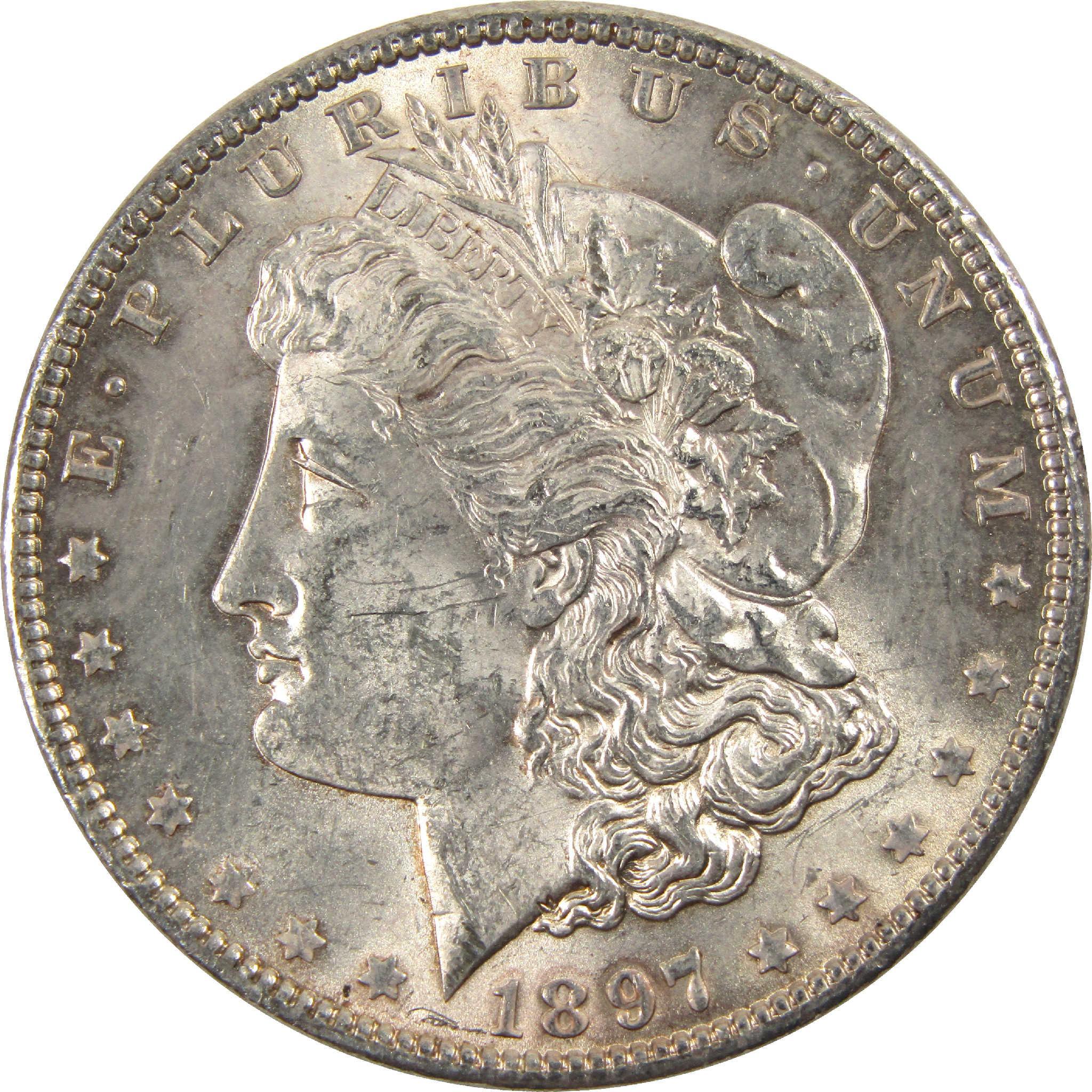 1897 Morgan Dollar CH AU Choice About Uncirculated Silver $1 Coin - Morgan coin - Morgan silver dollar - Morgan silver dollar for sale - Profile Coins & Collectibles