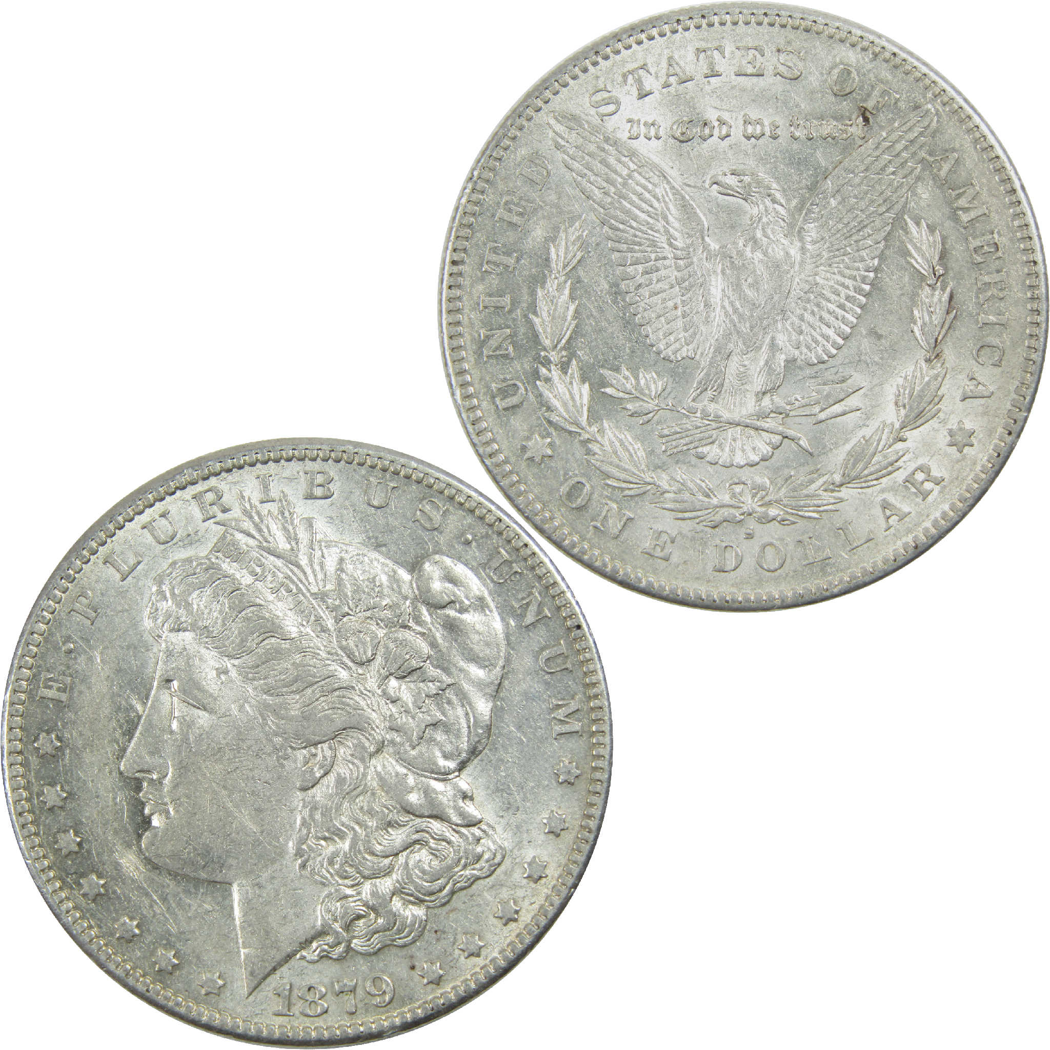 1879 S Rev 78 Morgan Dollar AU About Uncirculated Silver SKU:I13598 - Morgan coin - Morgan silver dollar - Morgan silver dollar for sale - Profile Coins & Collectibles