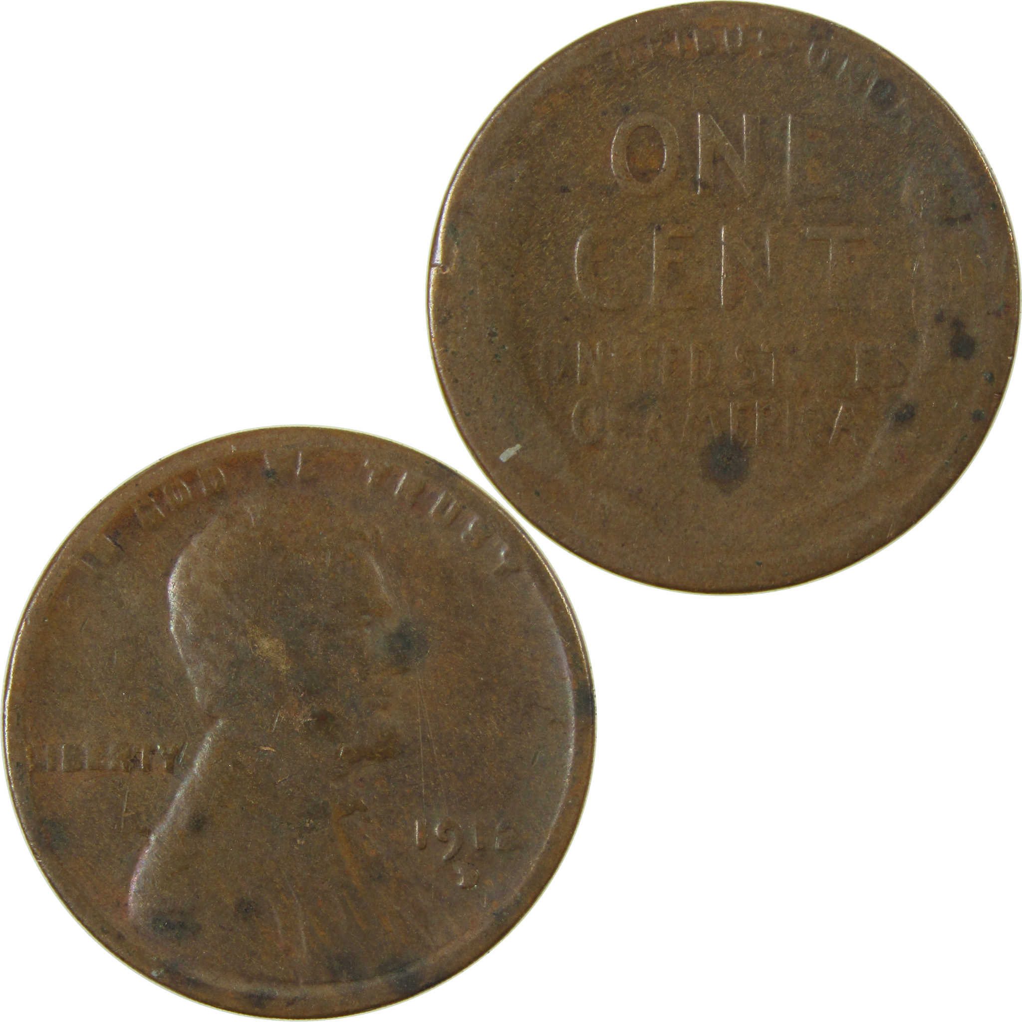 1912 D Lincoln Wheat Cent G Good Details Penny 1c Coin SKU:I26866
