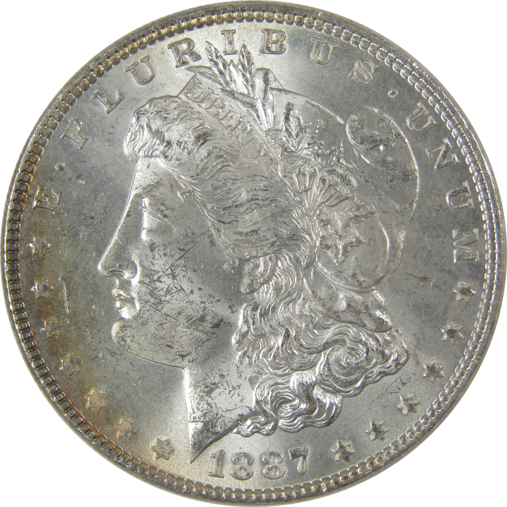 1887 Morgan Dollar Uncirculated Silver $1 Coin SKU:I21038