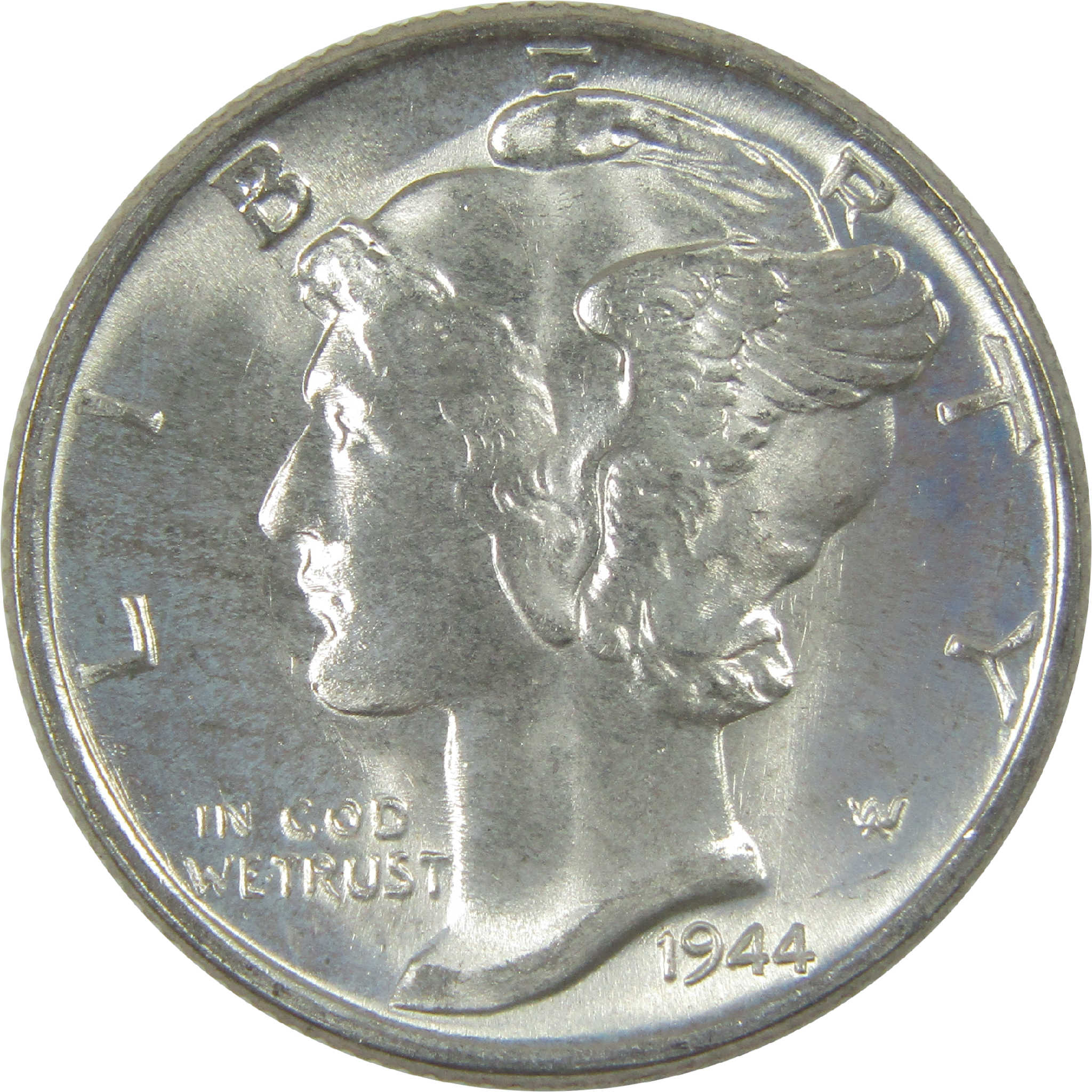 1944 Mercury Dime BU Very Choice Uncirculated Mint State Silver