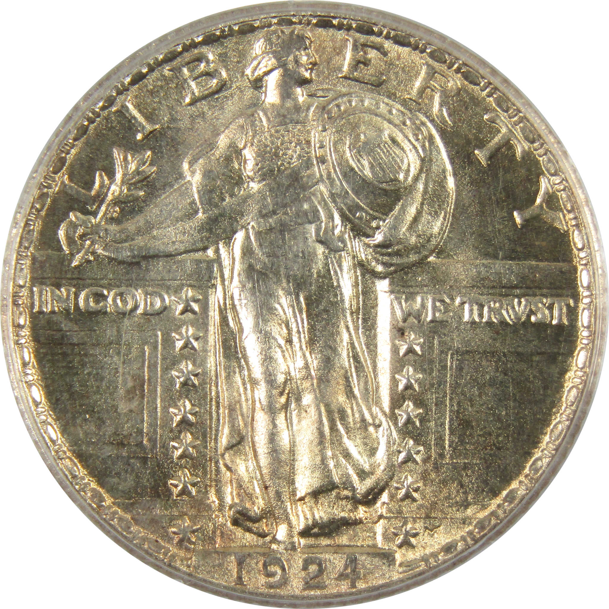 1924 Standing Liberty Quarter MS 64 PCGS 90% Silver 25c Unc SKU:I9214
