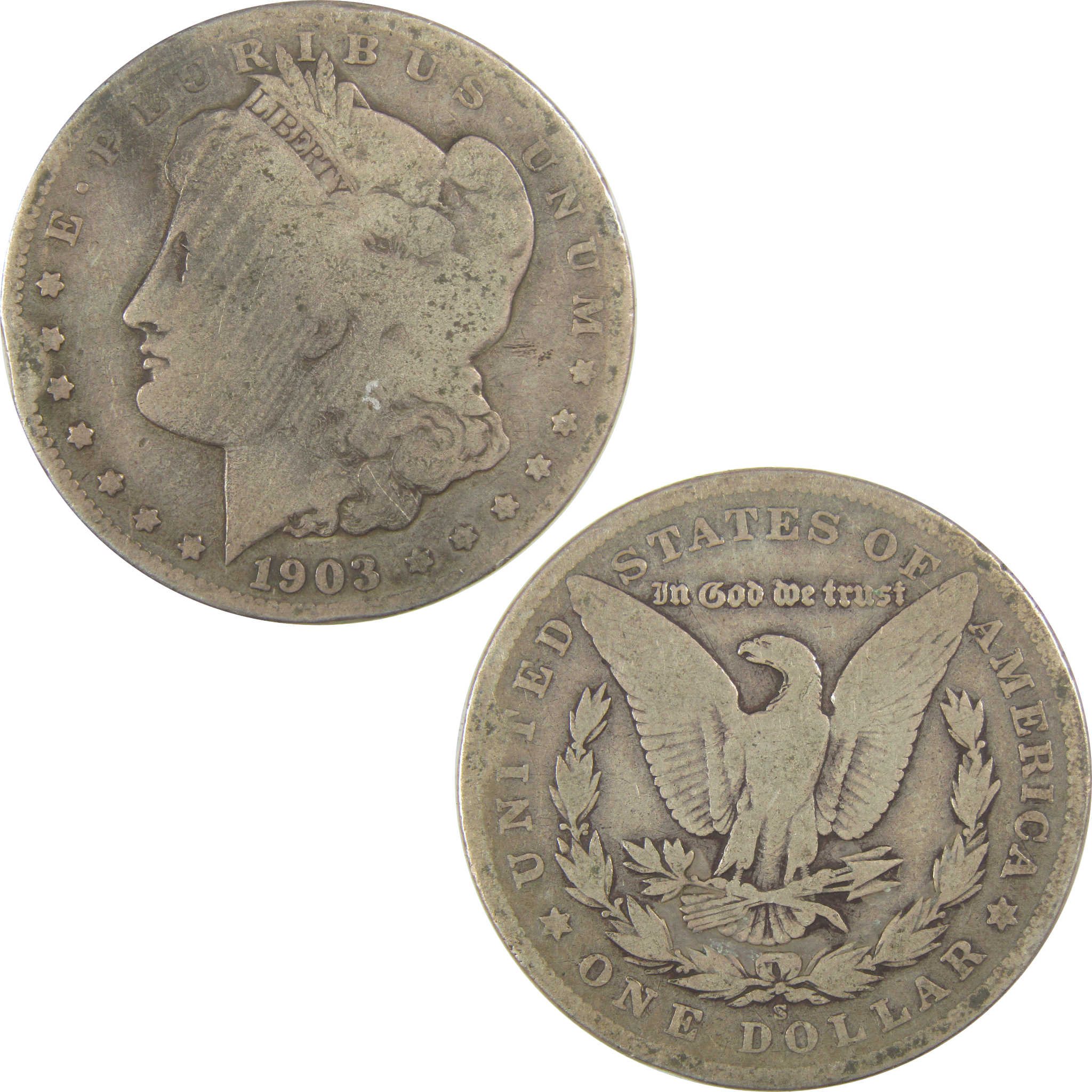 1903 S Morgan Dollar AG About Good Details Silver $1 Coin SKU:I19688 - Morgan coin - Morgan silver dollar - Morgan silver dollar for sale - Profile Coins & Collectibles