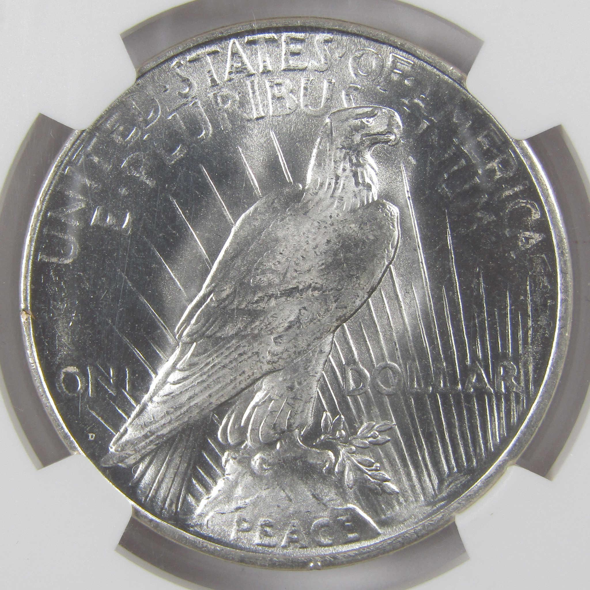 1922 D Peace Silver Dollar MS 66 NGC Uncirculated $1 Coin Collectible