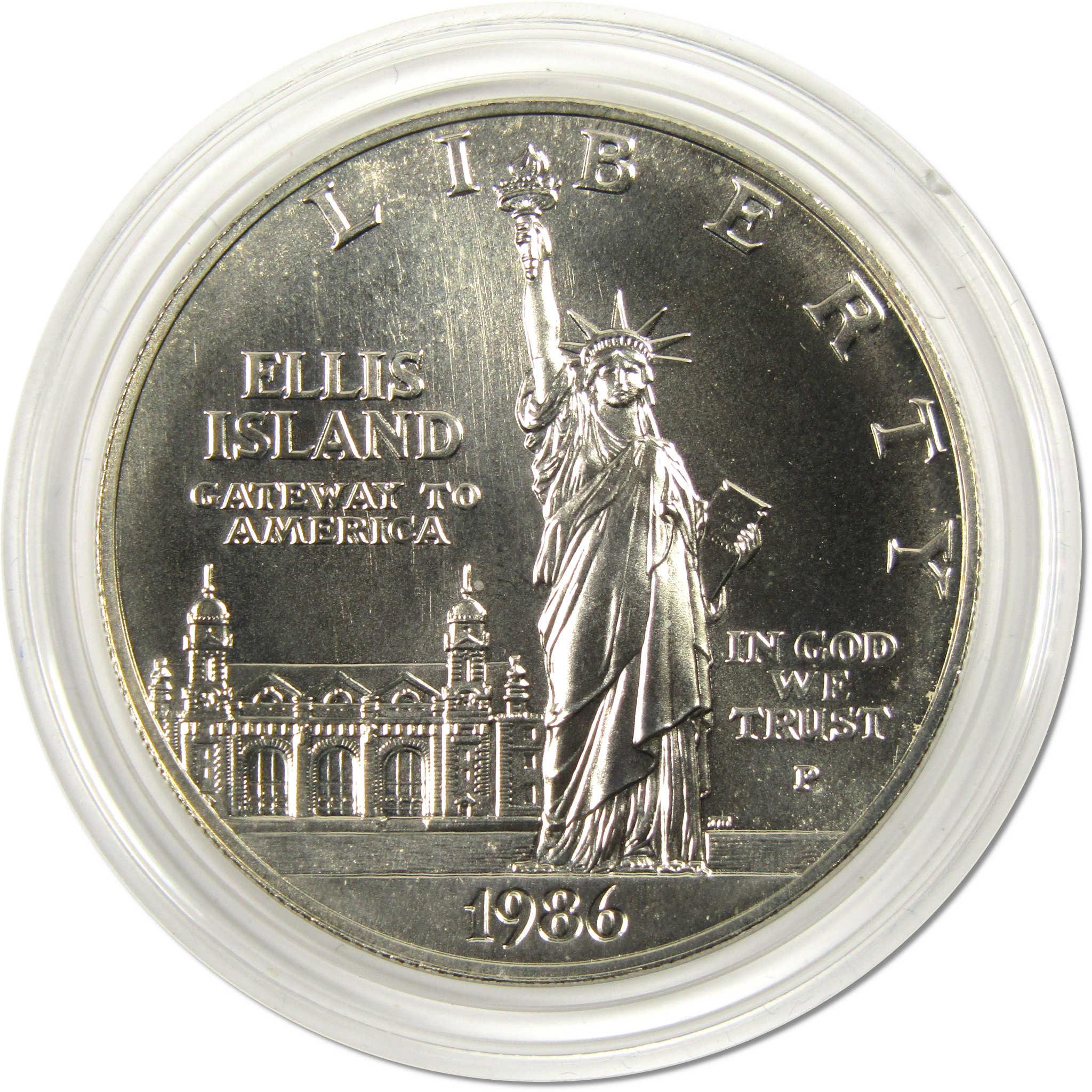 1986 P Statue of Liberty Commemorative Silver Dollar Uncirculated OGP