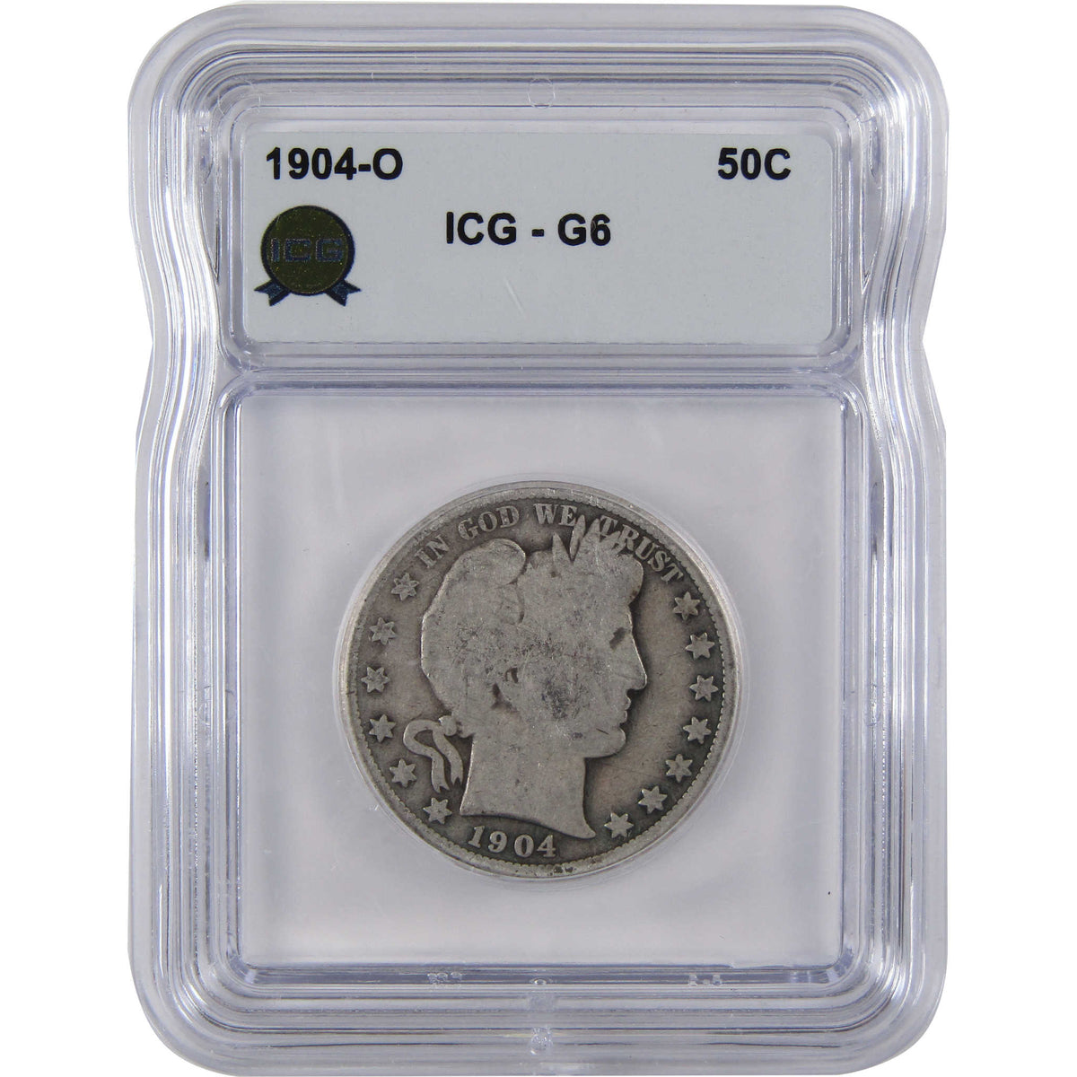 1904 O Barber Silver Half Dollar G 6 ICG 50c Coin SKU:I29095