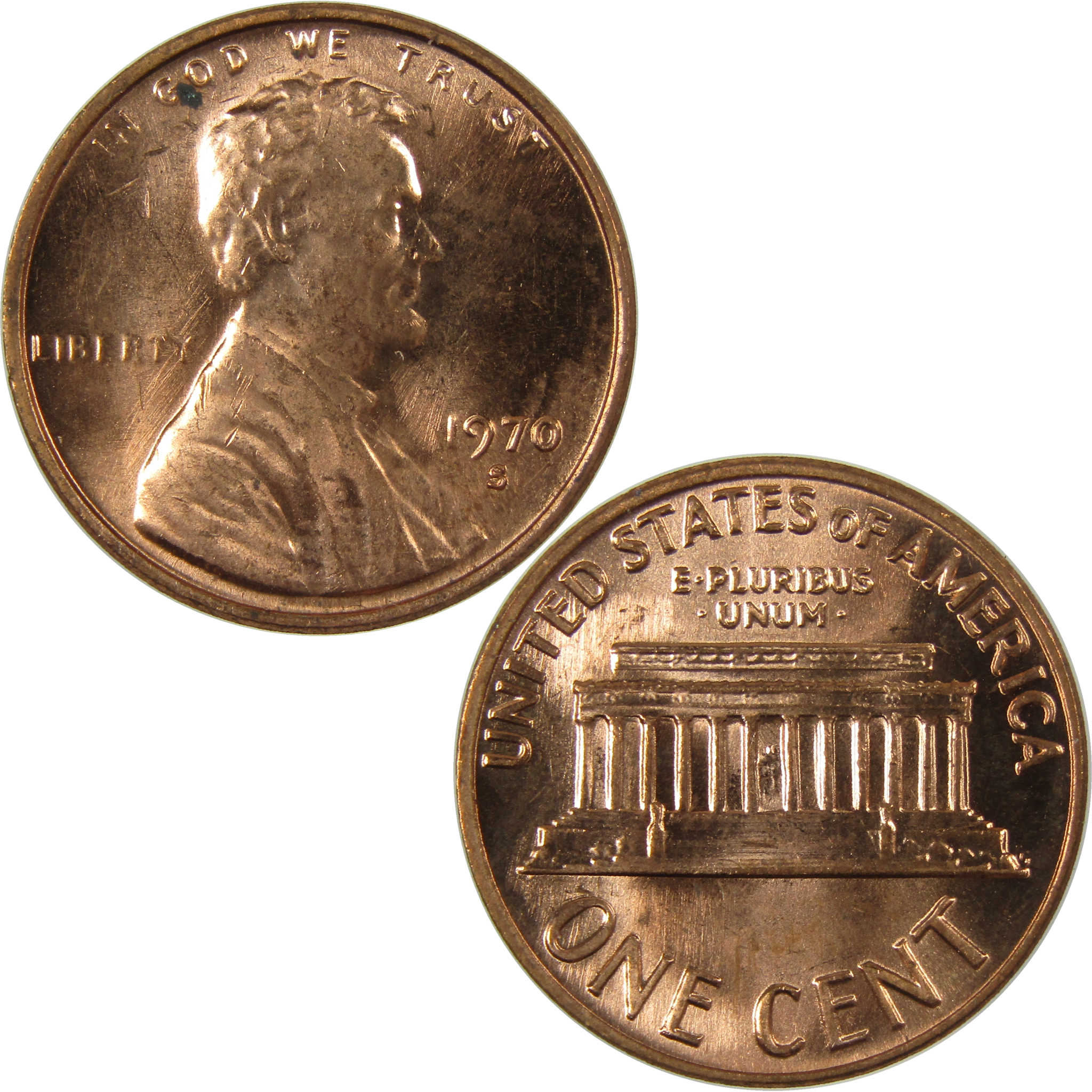 1970 S Small Date Lincoln Memorial Cent Uncirculated SKU:I27838