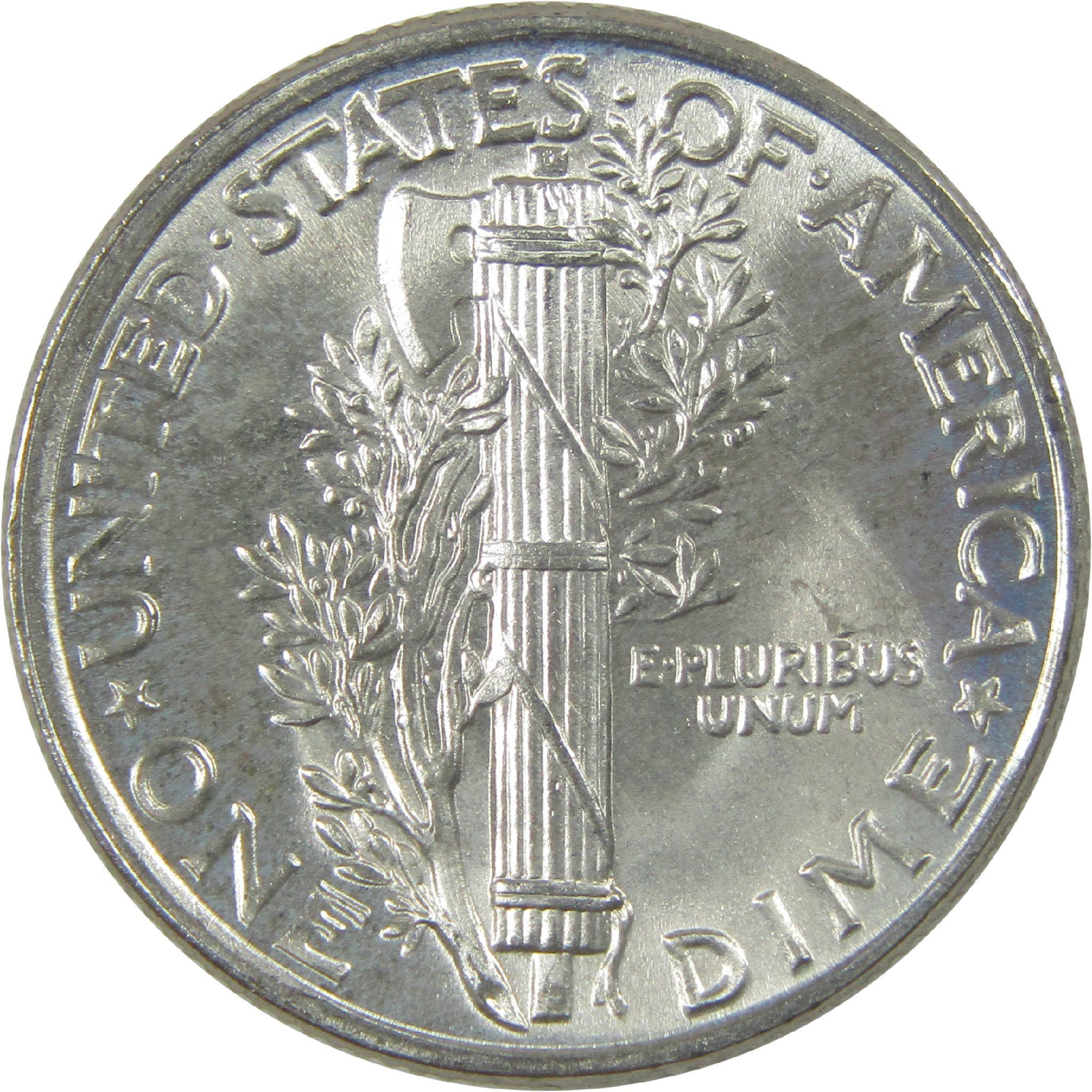 1944 Mercury Dime BU Very Choice Uncirculated Mint State Silver