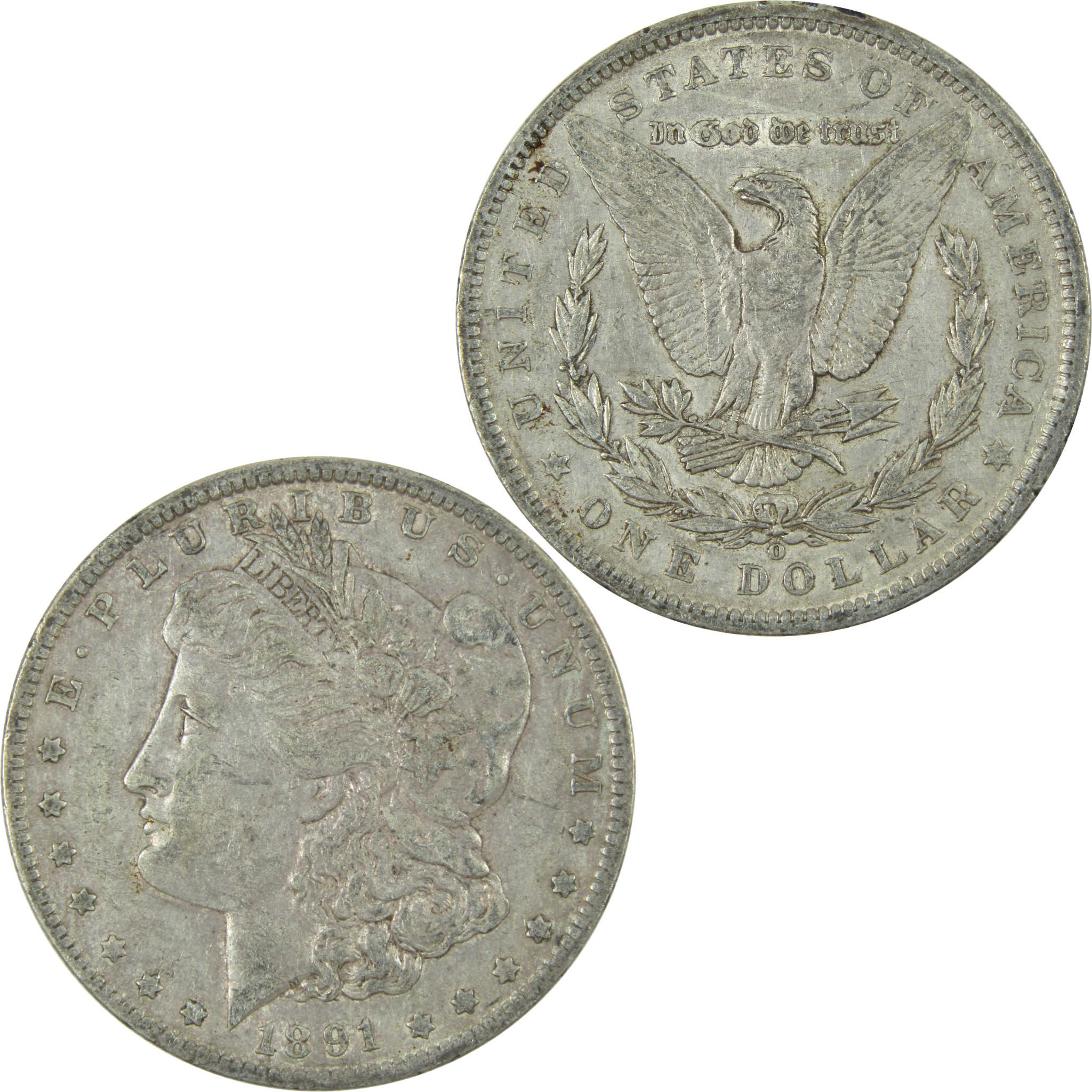 1891 O Morgan Dollar XF EF Extremely Fine Silver $1 Coin SKU:I14623 - Morgan coin - Morgan silver dollar - Morgan silver dollar for sale - Profile Coins & Collectibles