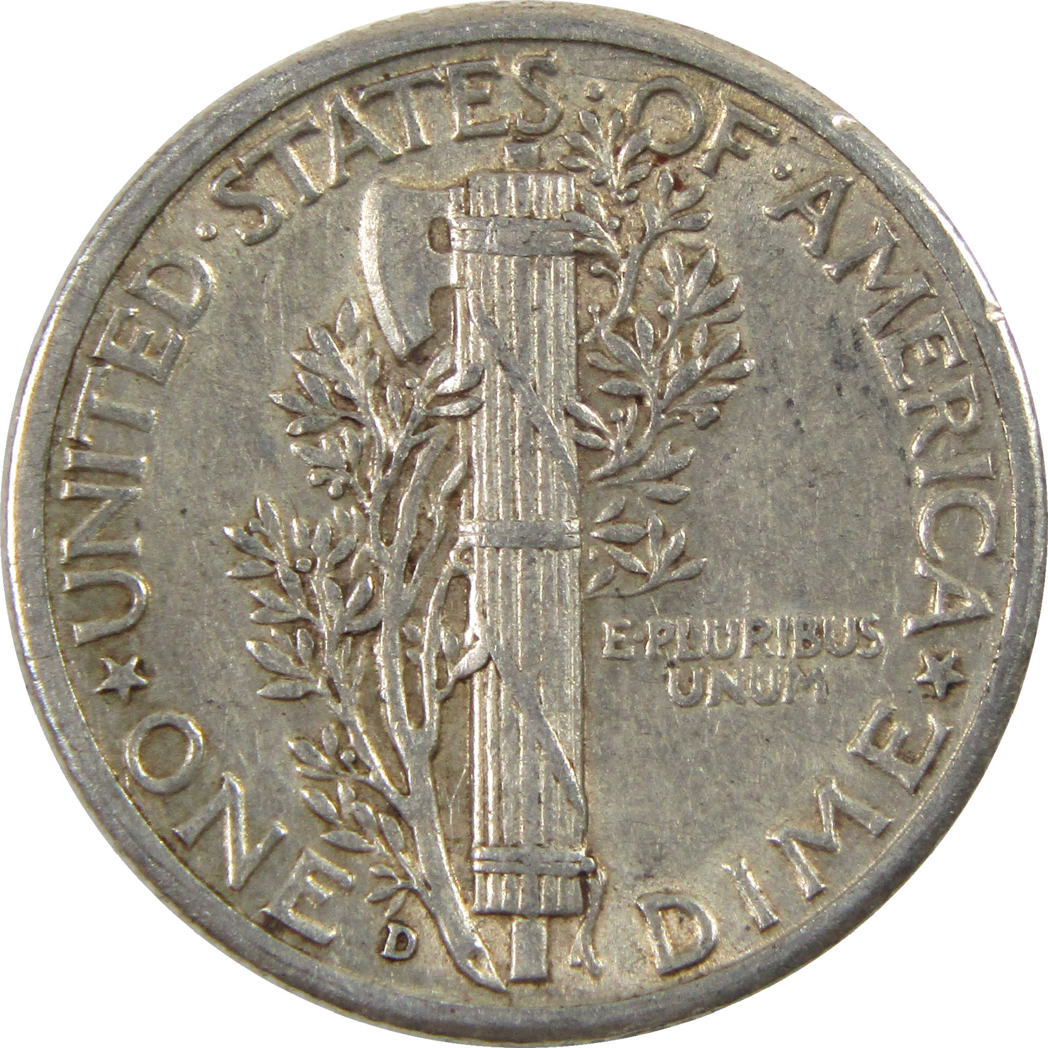 1942 D Mercury Dime AU About Uncirculated Silver 10c Coin