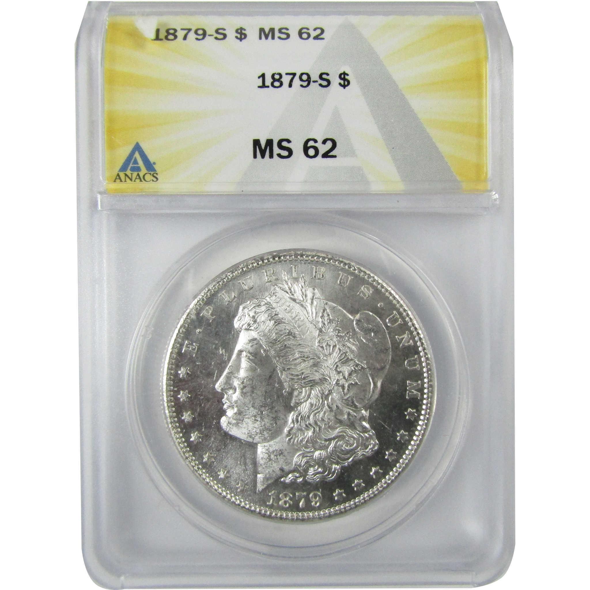 1879 S Rev 79 Morgan Silver Dollar MS 62 ANACS Uncirculated SKU:CP607 - Morgan coin - Morgan silver dollar - Morgan silver dollar for sale - Profile Coins & Collectibles