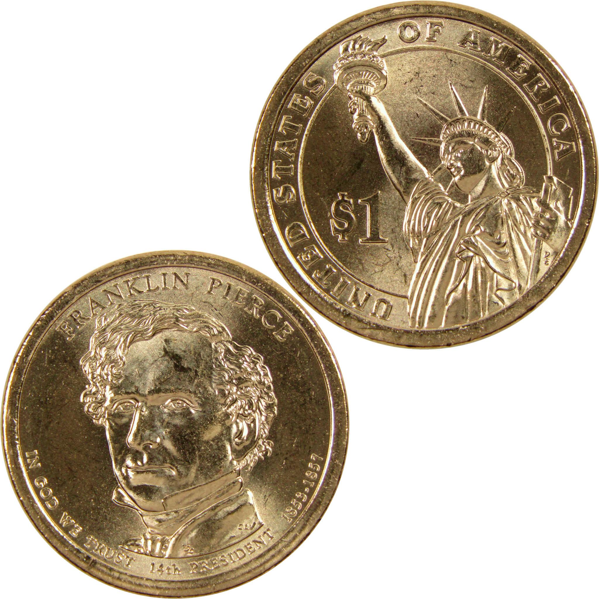 2010 P Franklin Pierce Presidential Dollar BU Uncirculated $1 Coin