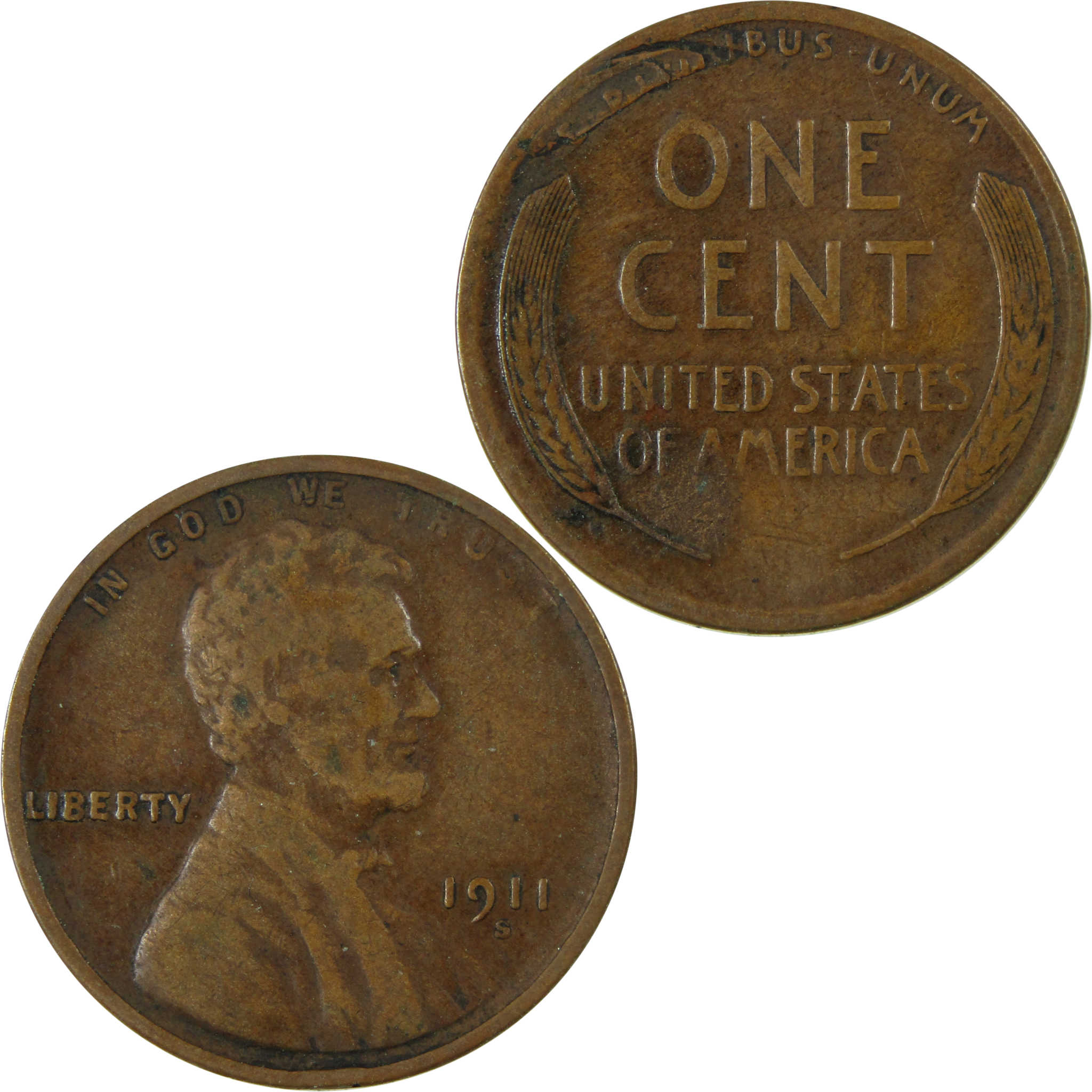 1911 S Lincoln Wheat 1c VF Very Fine Lamination Mint Error SKU:I26382