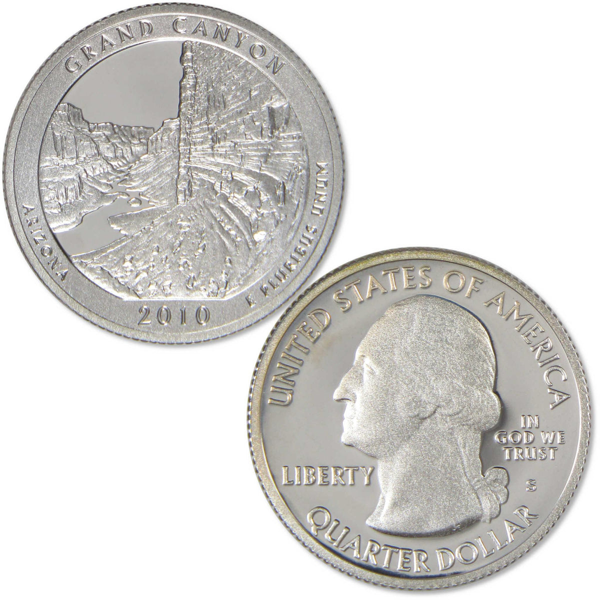 2010 S Grand Canyon National Park Silver Quarter Proof 25c Coin