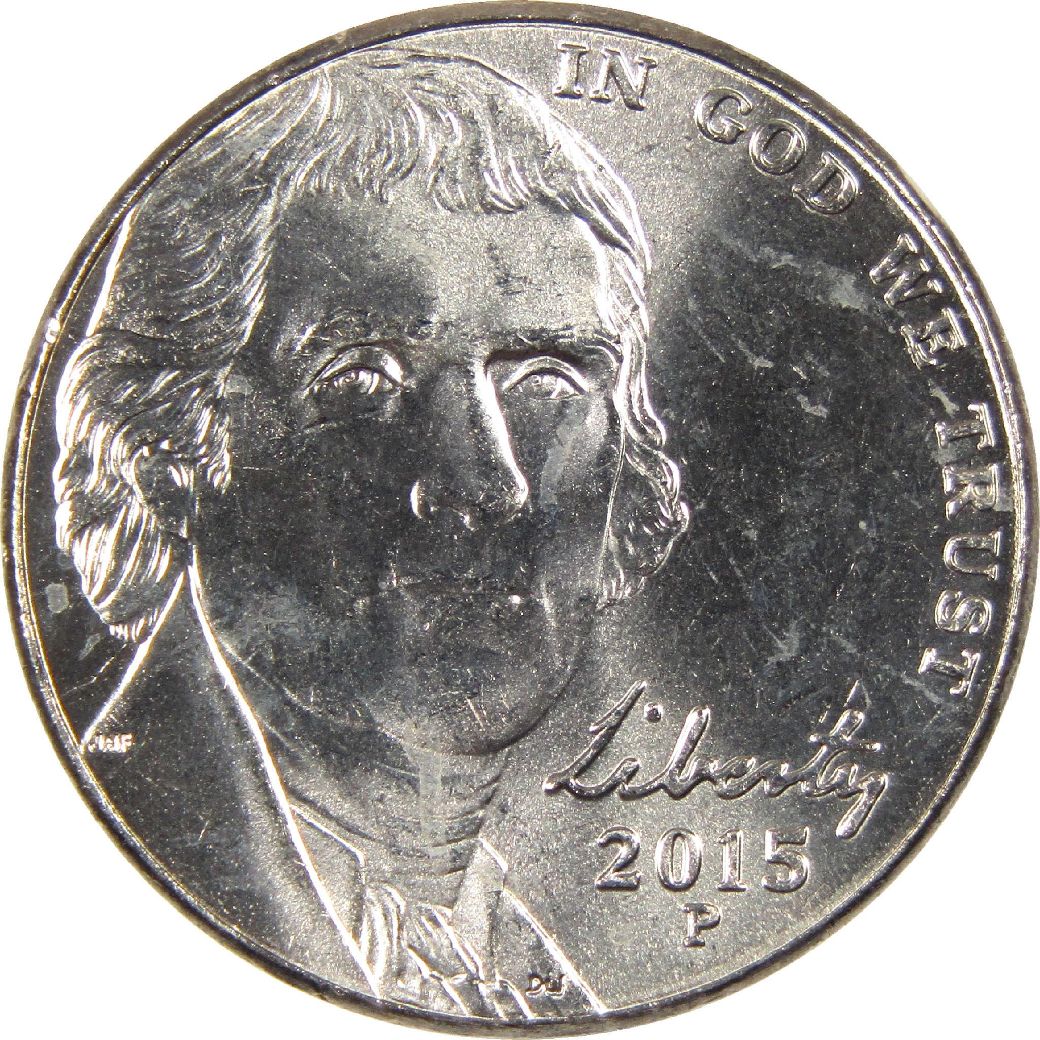 2015 P Jefferson Nickel Uncirculated 5c Coin