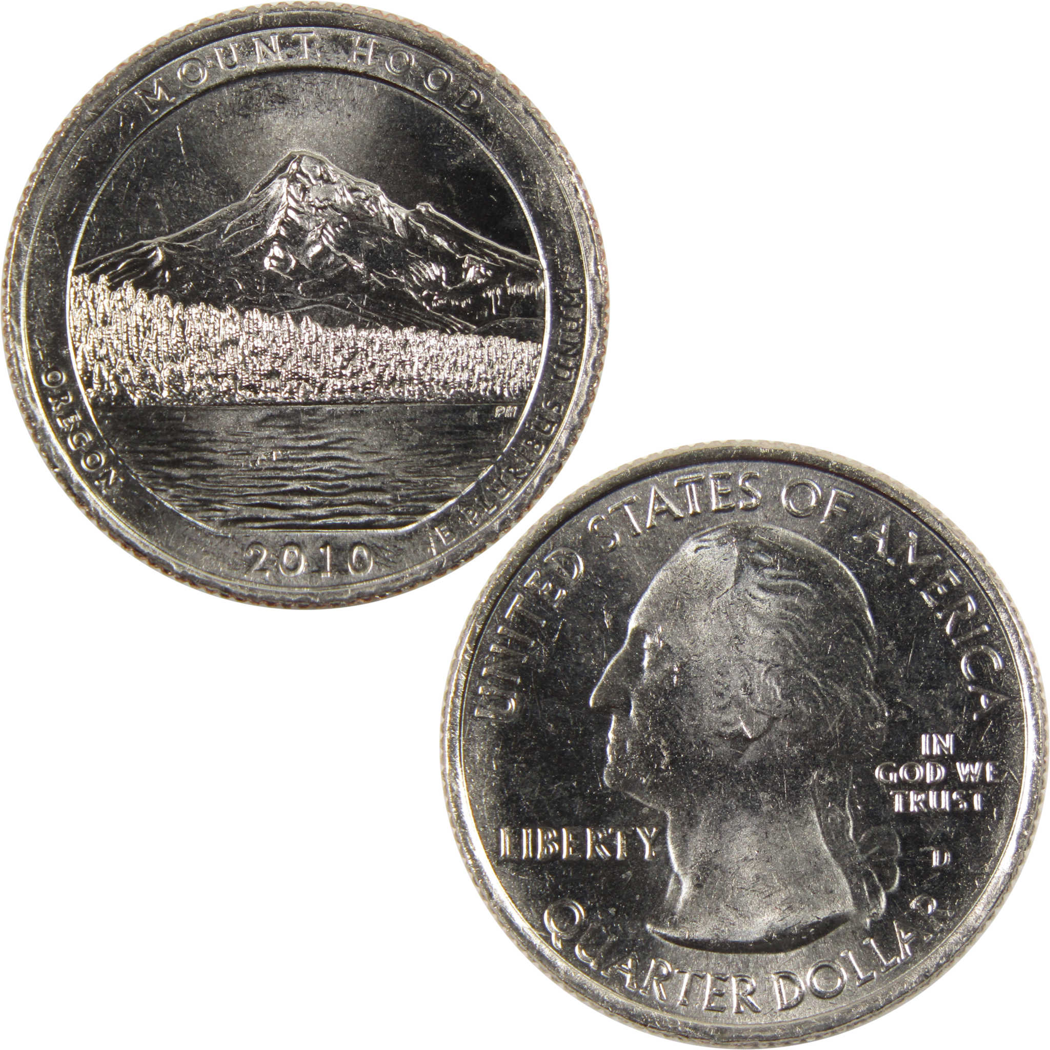 2010 D Mount Hood National Park Quarter BU Uncirculated Clad 25c Coin