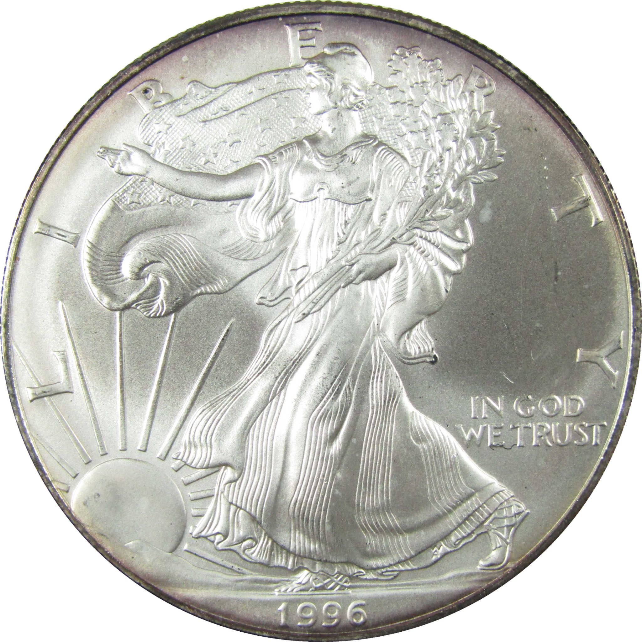 1996 American Silver Eagle Uncirculated Mint State $1 Coin SKU:CP1521