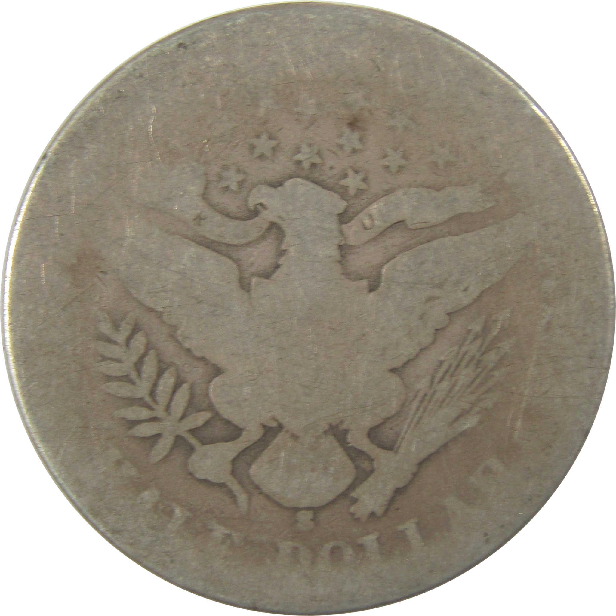 1901 S Barber Silver Half Dollar AG About Good 50c Coin SKU:I23386