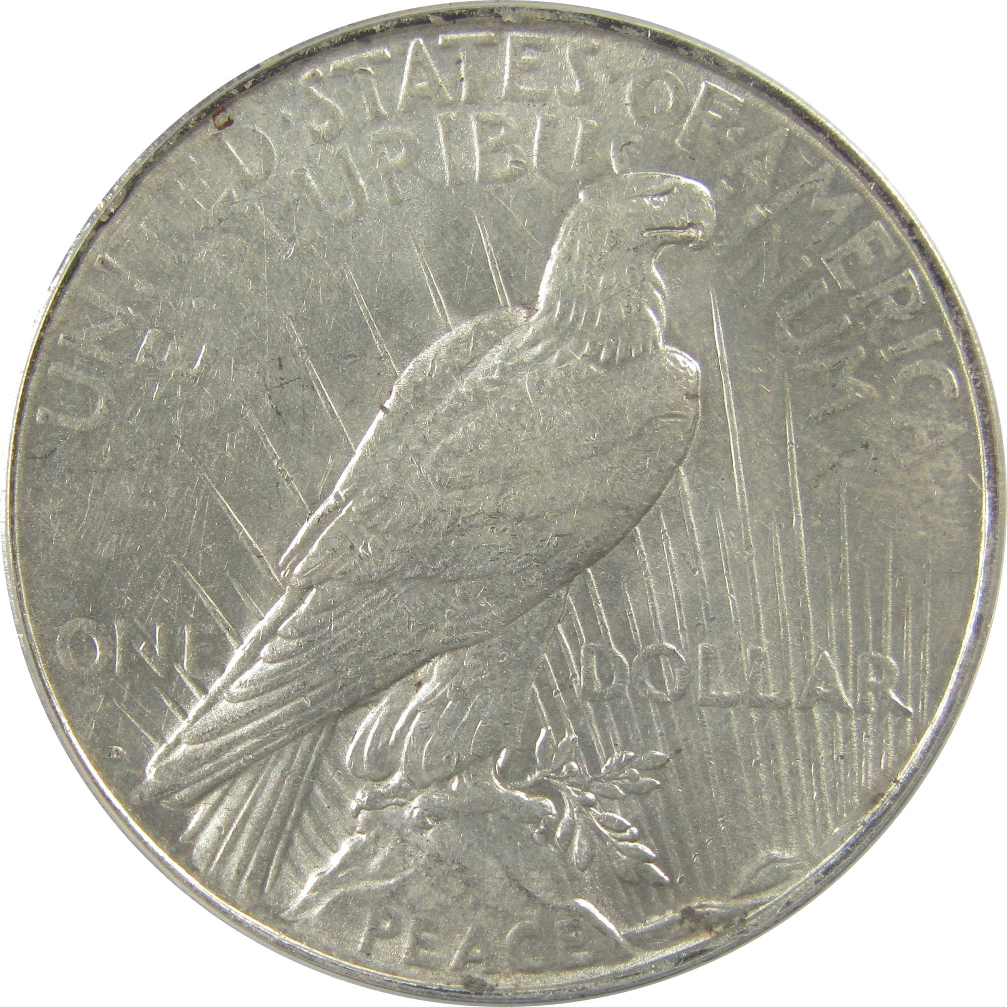 1923 D Peace Dollar AU 53 Details ANACS Silver $1 Coin SKU:I22369