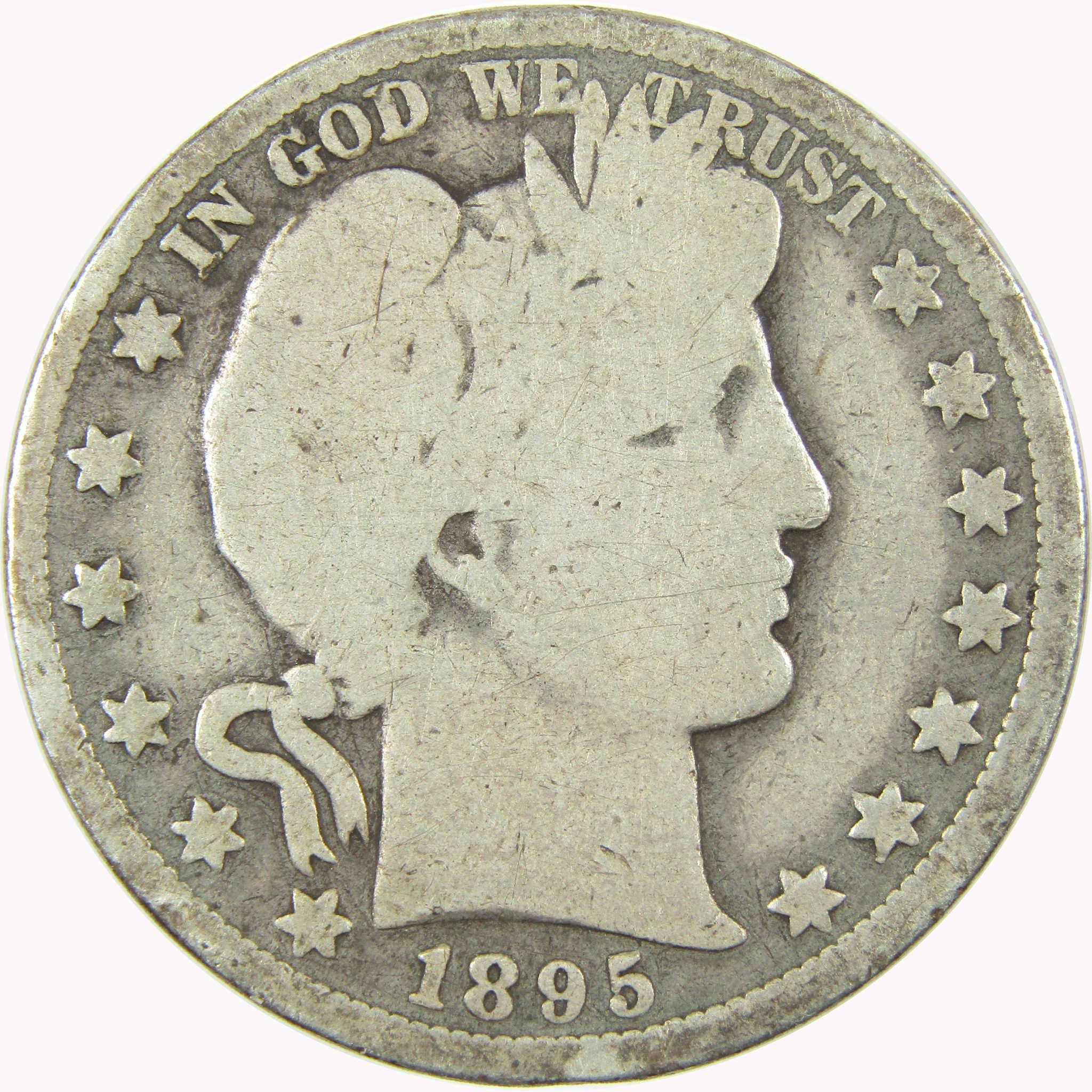 1895 O Barber Silver Half Dollar AG About Good 50c CoinSKU:CP1475