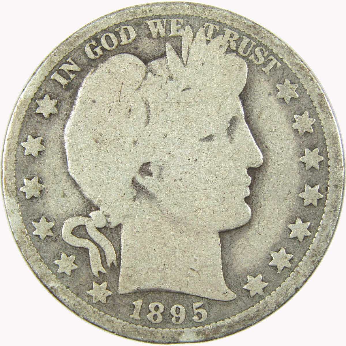 1895 O Barber Silver Half Dollar AG About Good 50c CoinSKU:CP1475