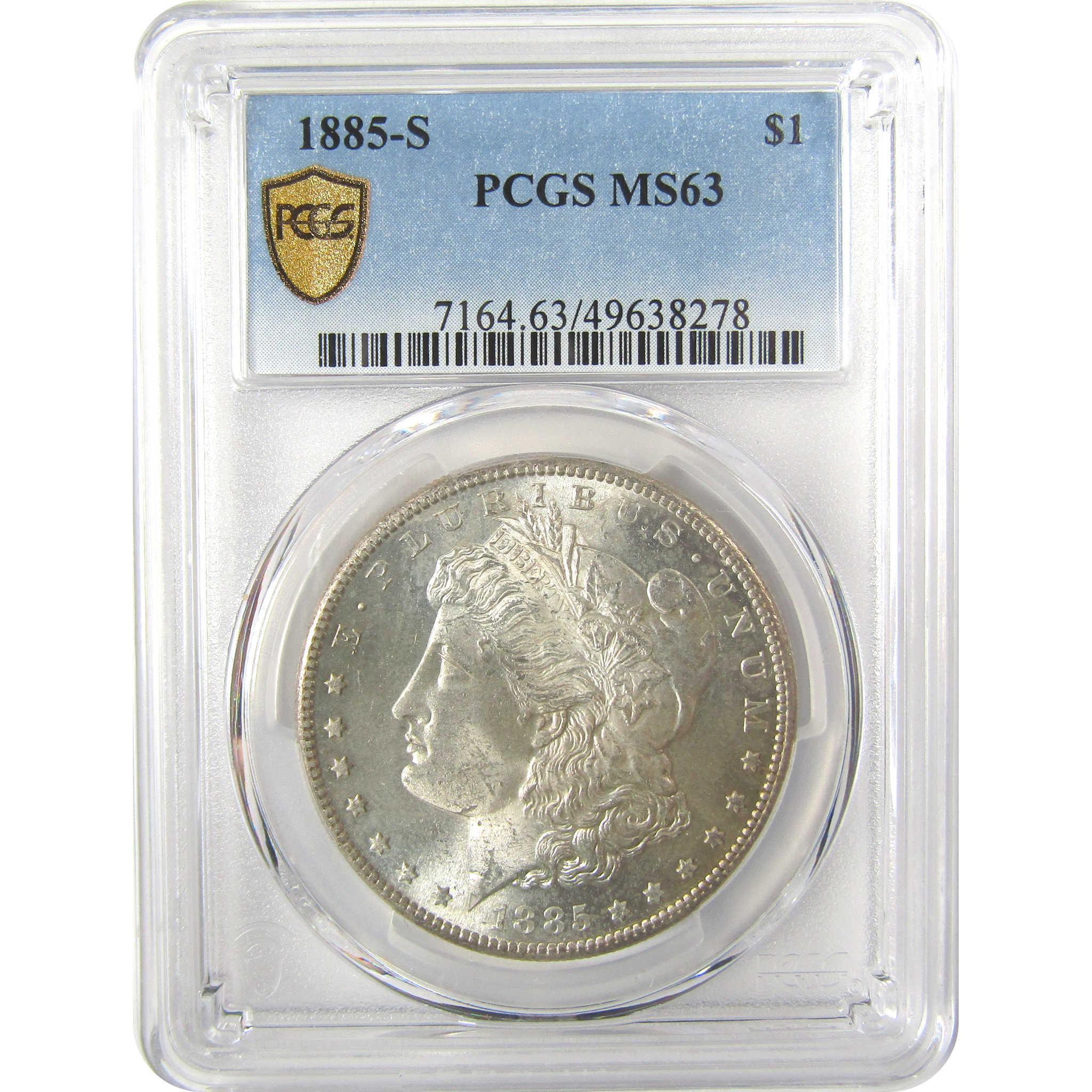1885 S Morgan Dollar MS 63 PCGS Silver Uncirculated $1 Coin SKU:I19791 - Morgan coin - Morgan silver dollar - Morgan silver dollar for sale - Profile Coins & Collectibles