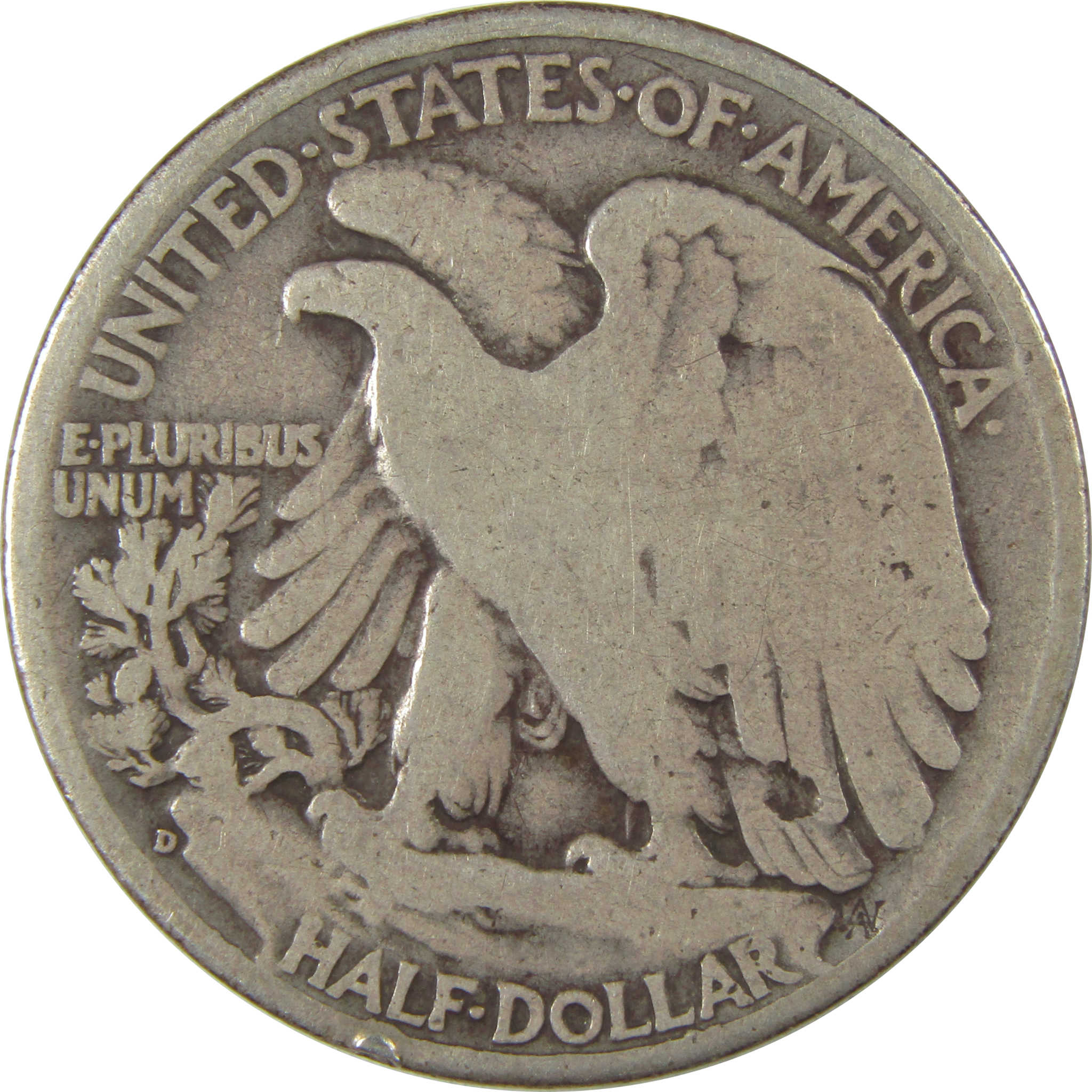 1938 D Liberty Walking Half Dollar G Good Silver 50c Coin SKU:I20944