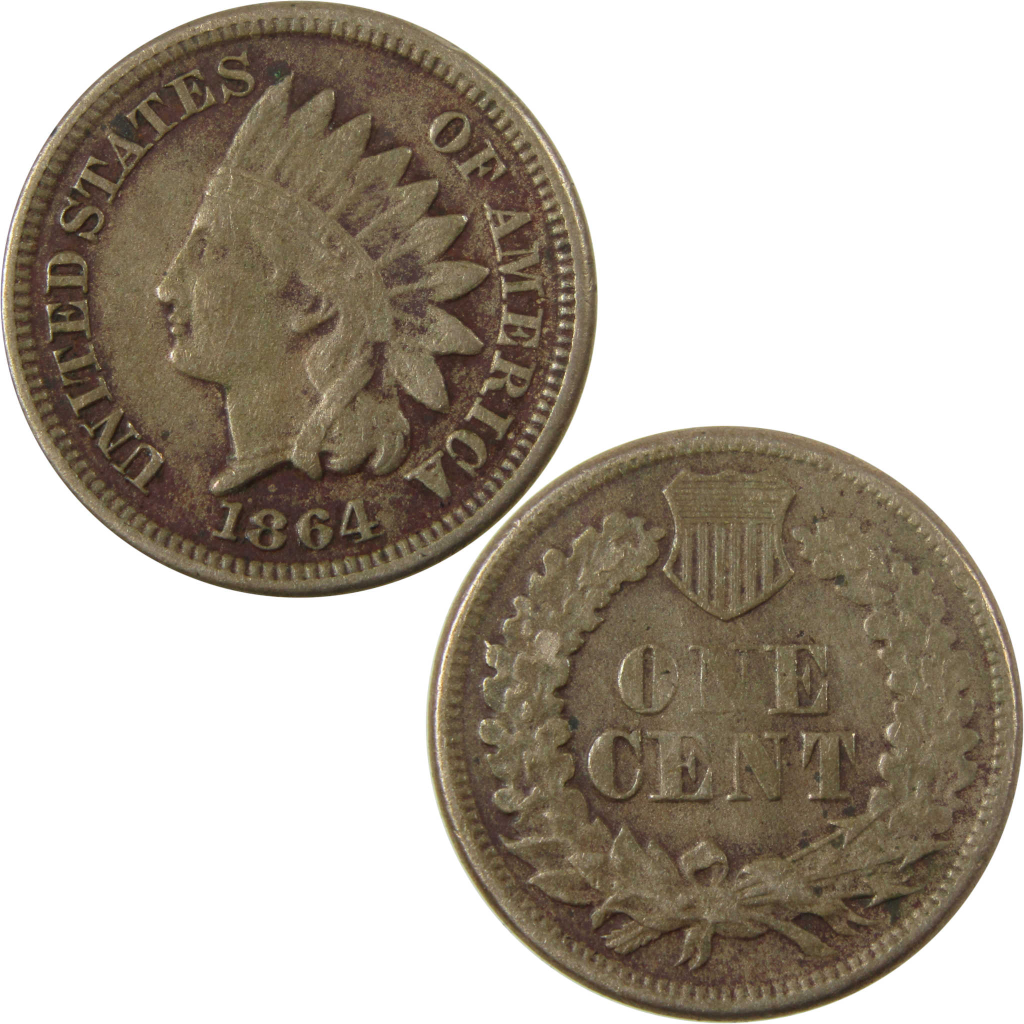 1864 Indian Head Copper-Nickel Cent VF Very Fine Details SKU:CP1201