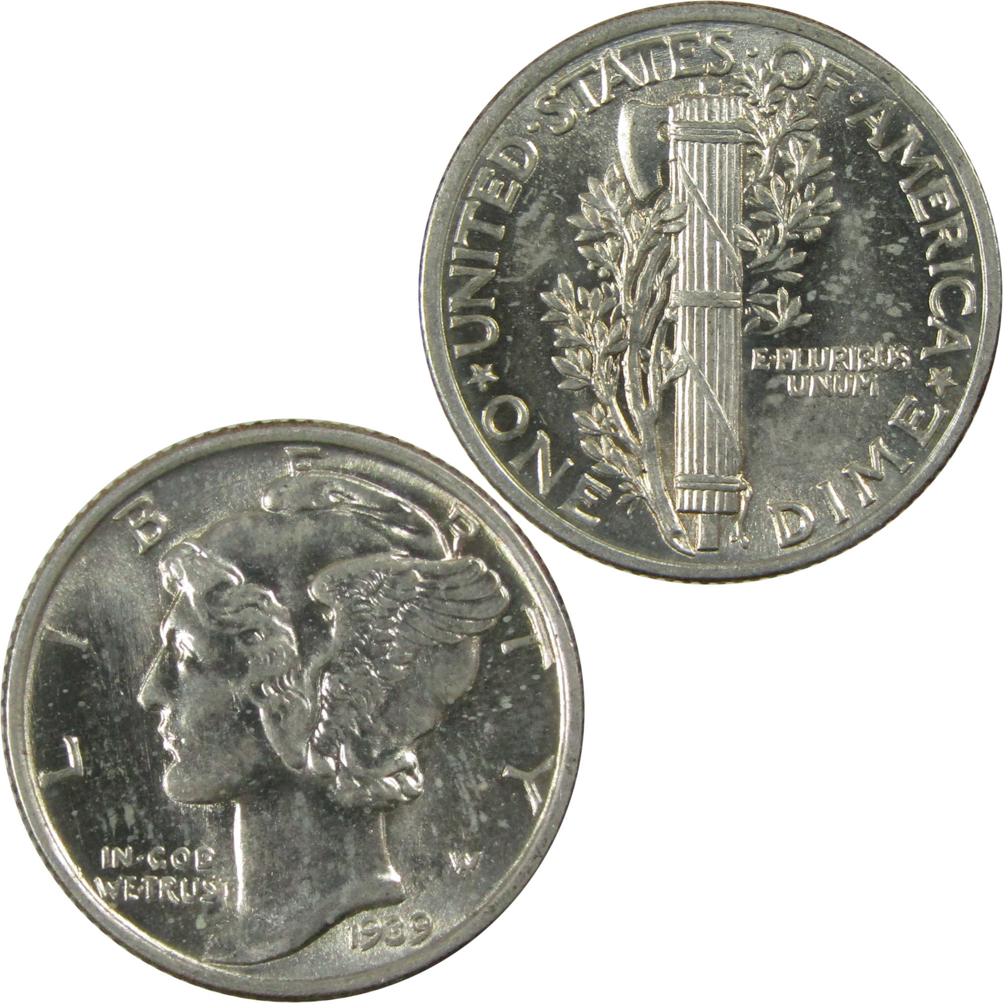 1939 Mercury Silver Dime AU About Uncirculated 10c Coin SKU:CP351