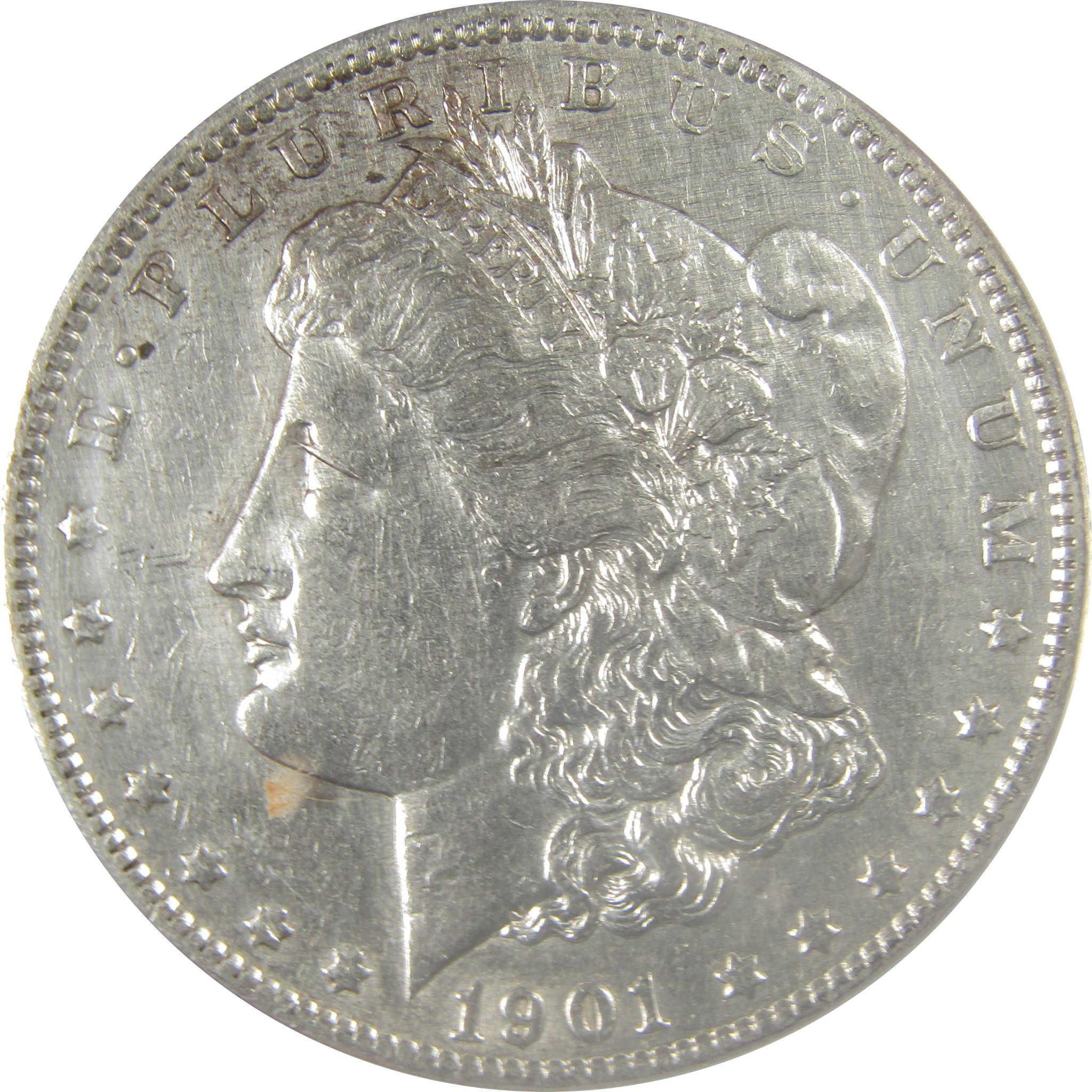 1901 Morgan Dollar AU 50 Details ANACS Silver $1 Coin SKU:I21280 - Morgan coin - Morgan silver dollar - Morgan silver dollar for sale - Profile Coins & Collectibles