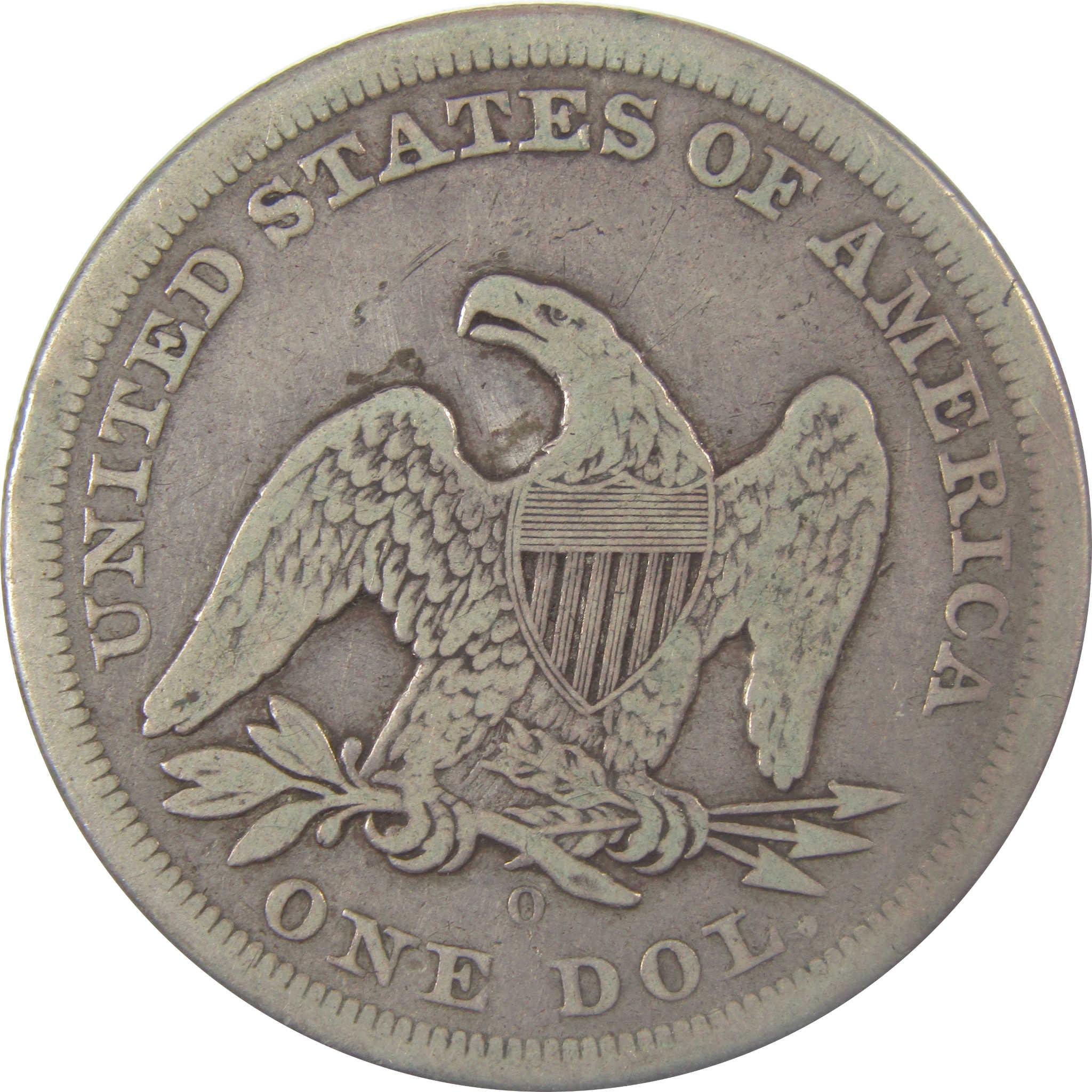 1859 O Seated Liberty Silver Dollar VG Very Good $1 Coin SKU:I24656