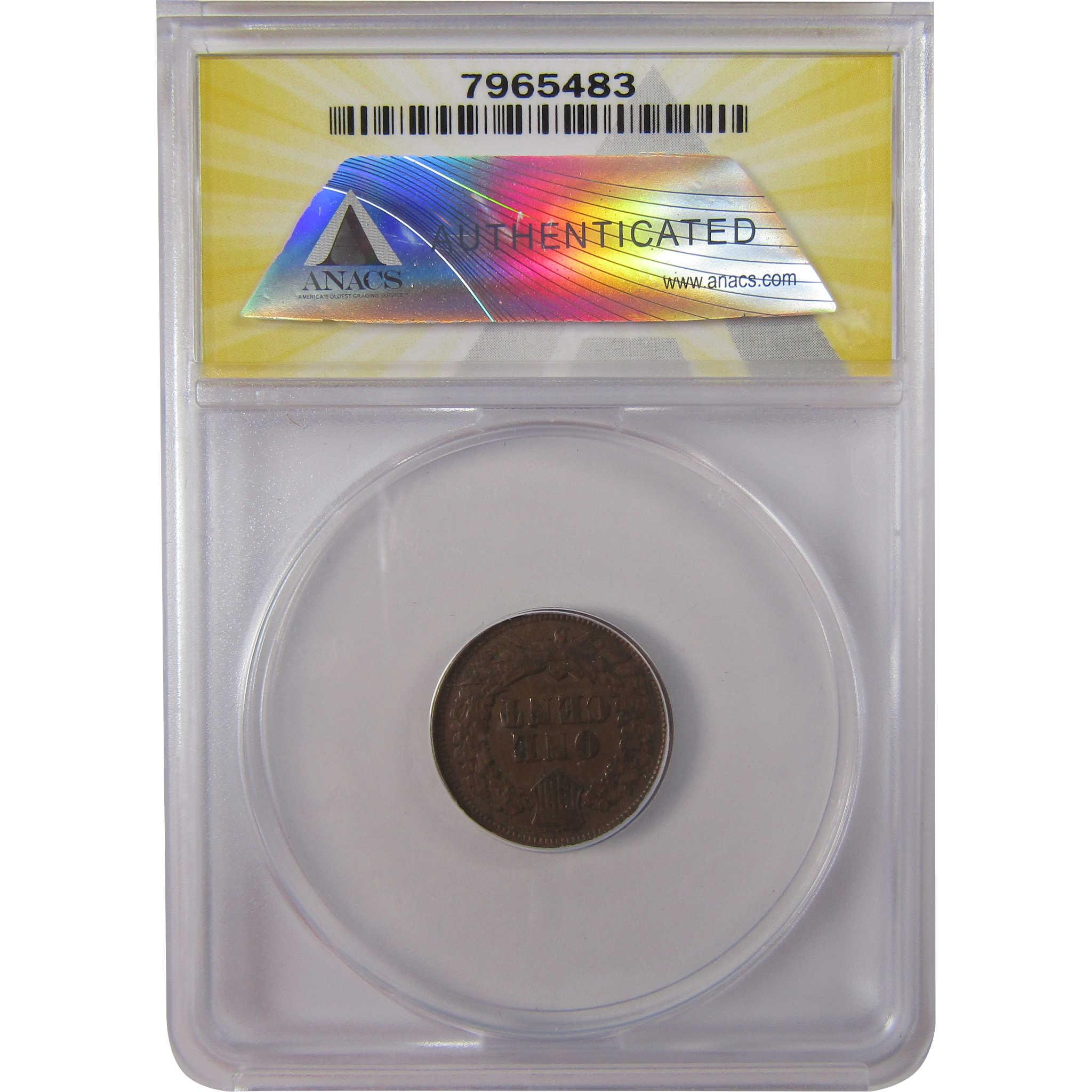 1865 Indian Head Cent VF 30 Details ANACS Penny 1c Coin SKU:I25557