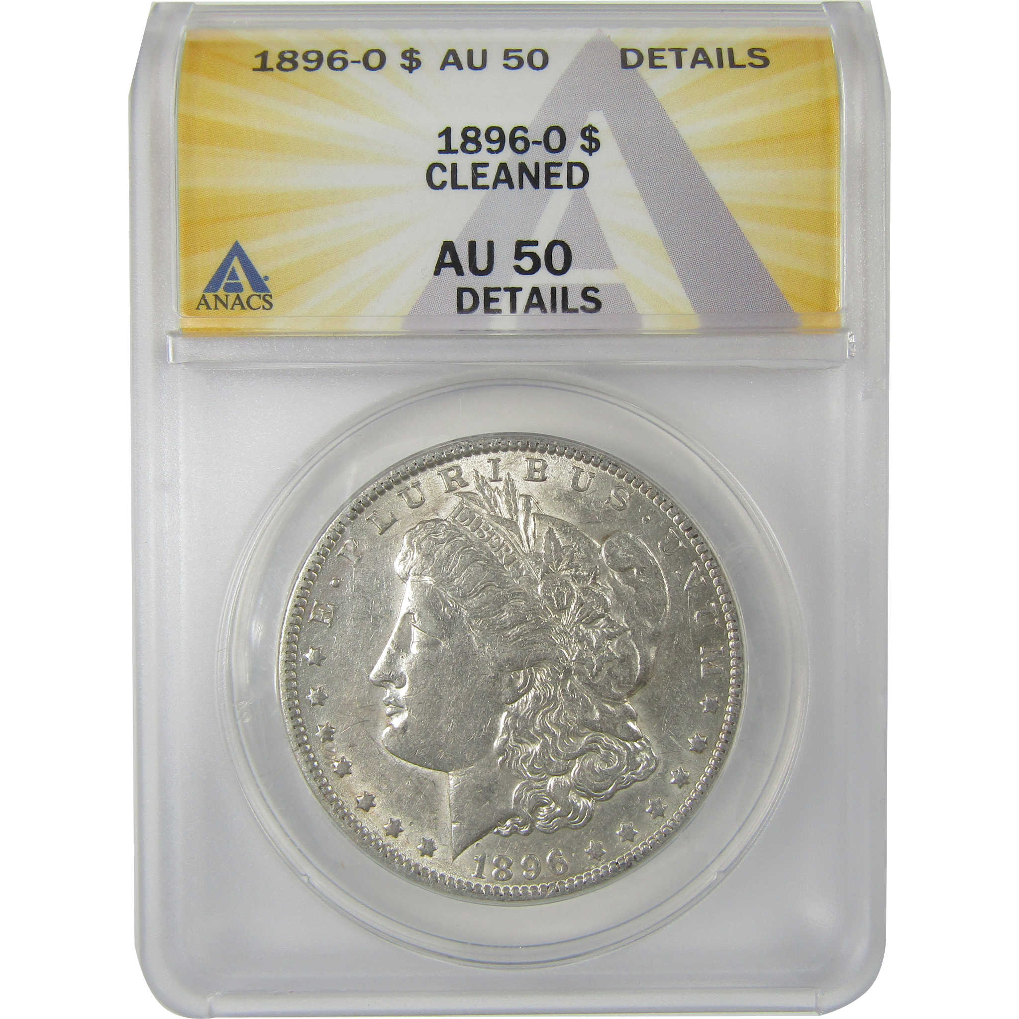 1896 O Morgan Dollar AU 50 Details ANACS Silver $1 Coin SKU:I18956 - Morgan coin - Morgan silver dollar - Morgan silver dollar for sale - Profile Coins & Collectibles