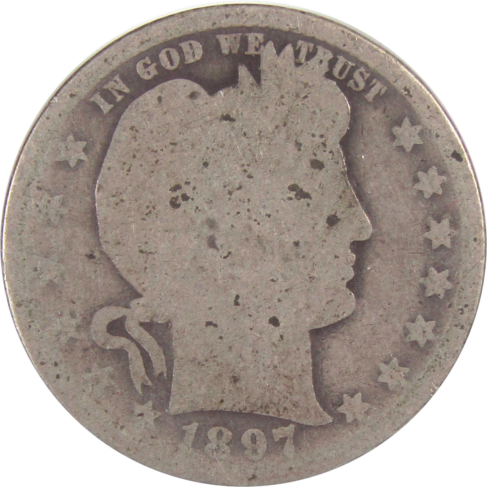 1897 O Barber Quarter AG About Good Silver 25c Coin SKU:I18128