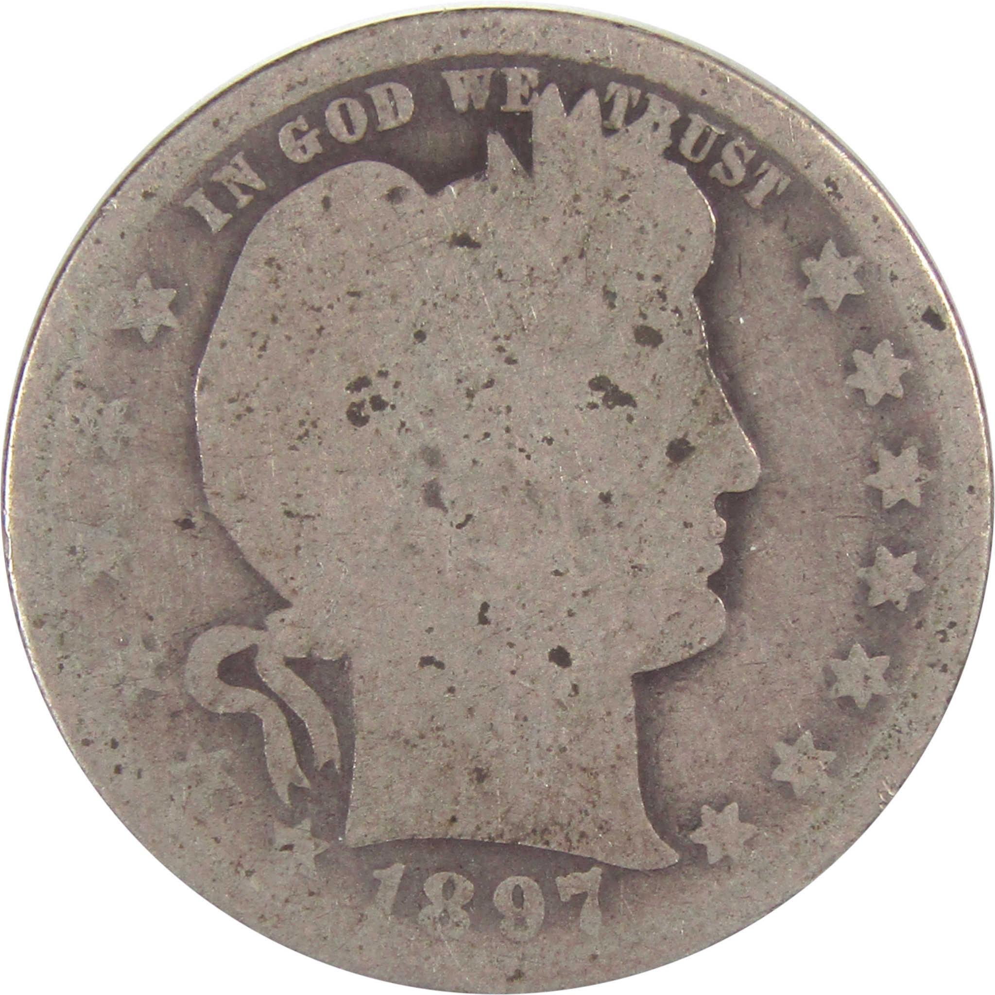 1897 O Barber Quarter AG About Good Silver 25c Coin SKU:I18128